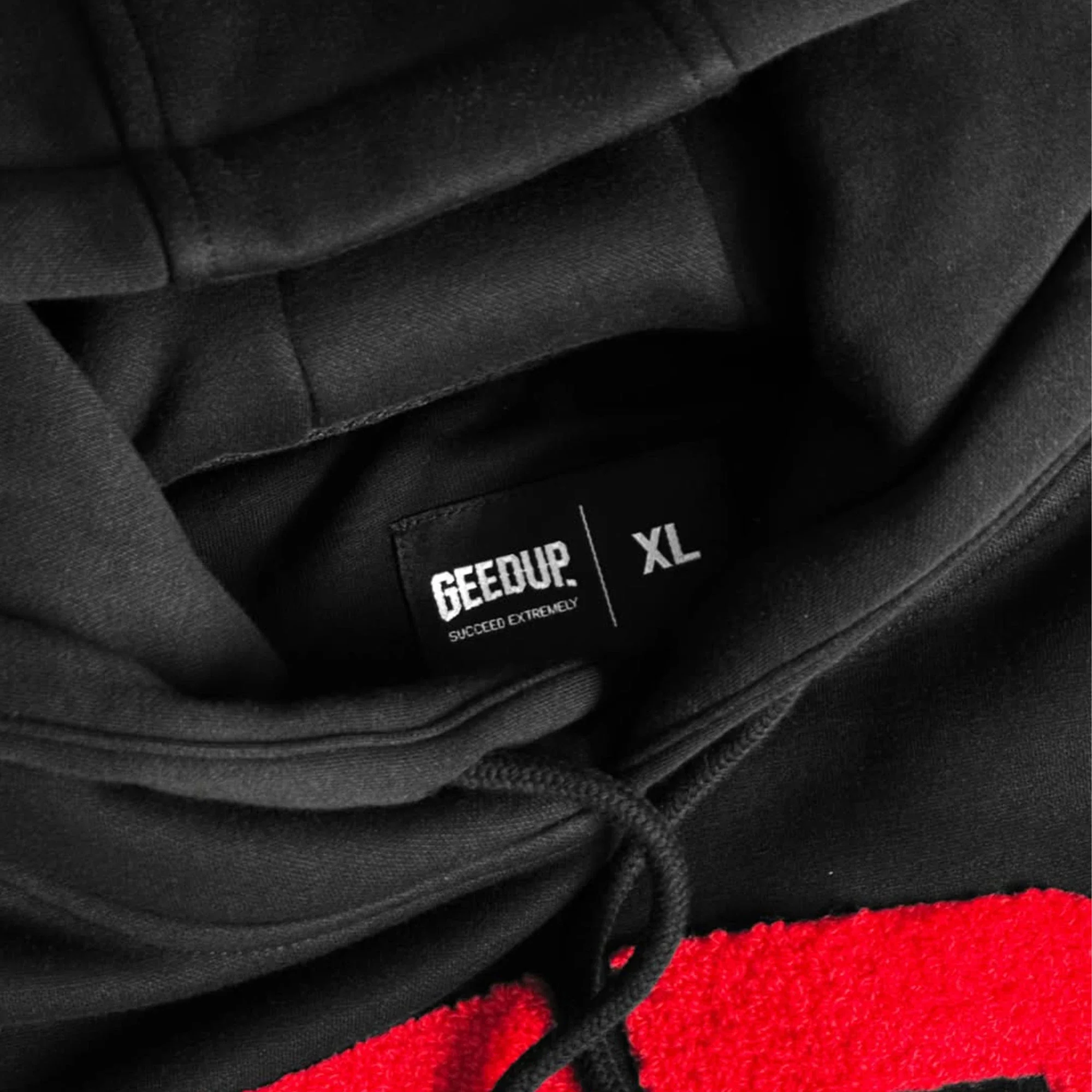 Geedup Team Logo/Handstyle Hoodie 'Black / Red' (2026) - Image 7