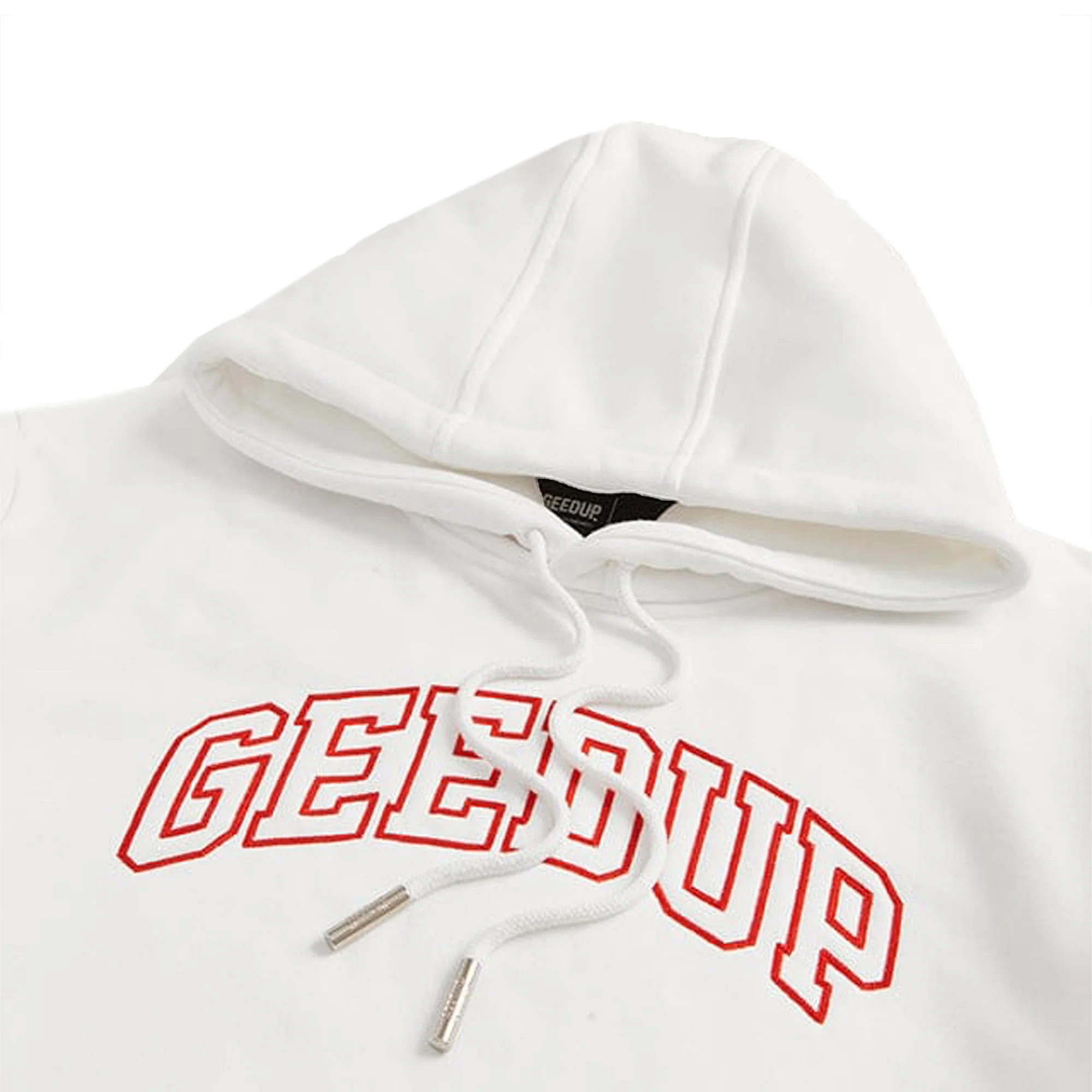 Geedup Team Logo Hoodie 'White/Red' - Image 3