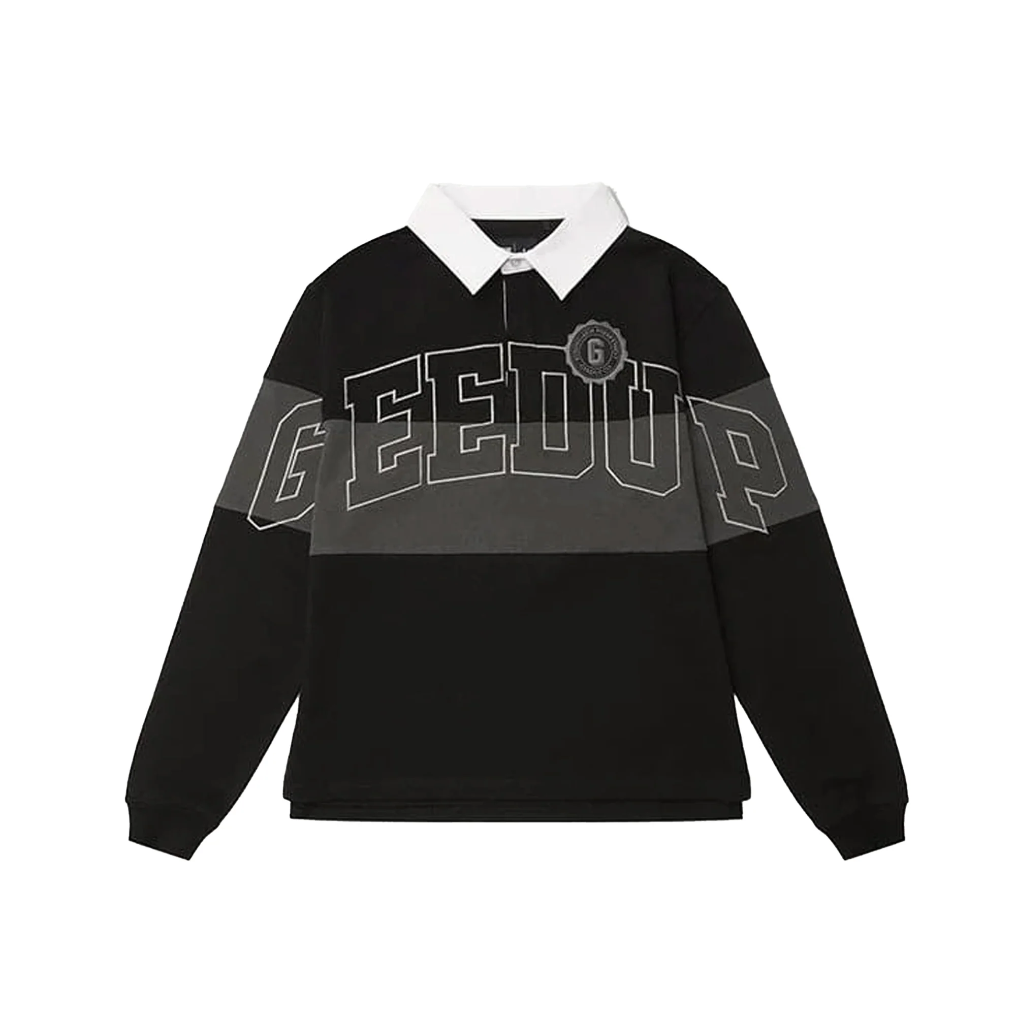 Geedup Team Logo Rugby Jersey 'Black / Grey' (2025)