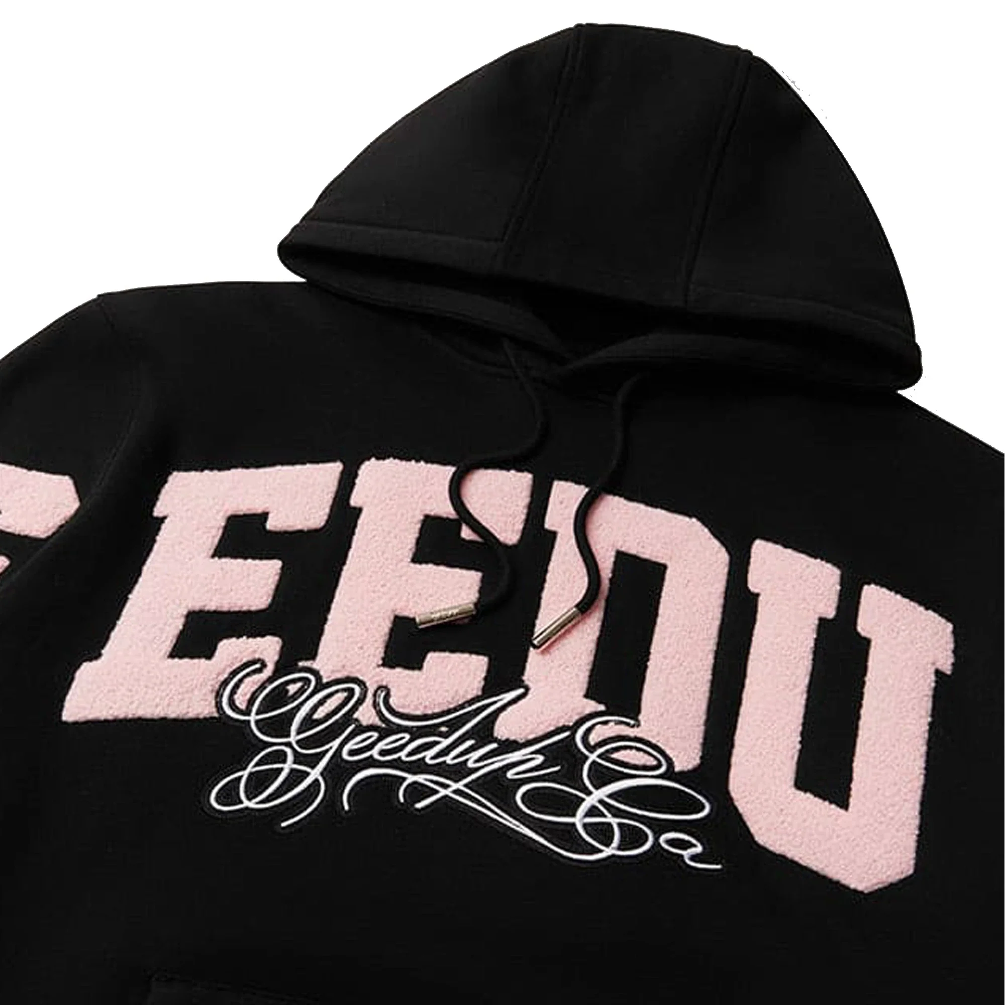 Geedup Team Logo Script Hoodie 'Black / Dusty Pink' (2025) - Image 2
