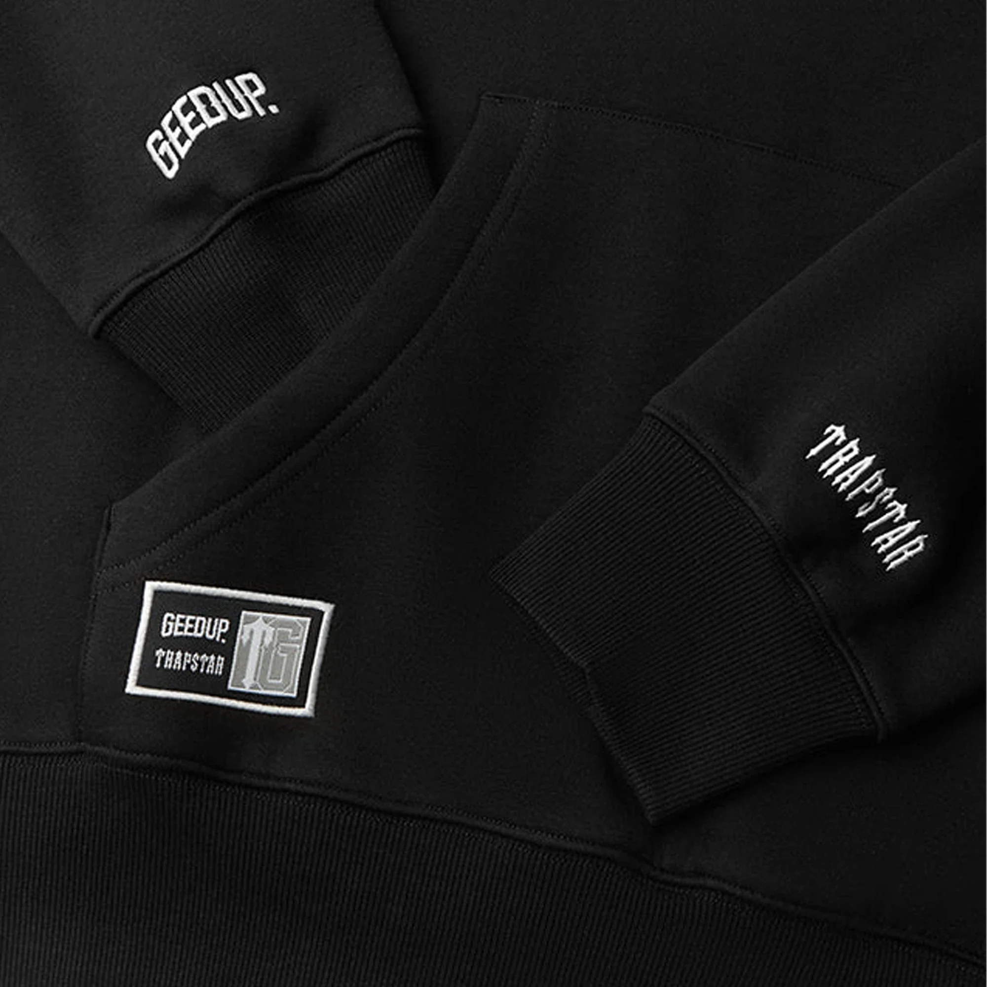 Geedup x Trapstar Handstyle x Irongate Arch Hoodie 'Black / White' (2025) - Image 3