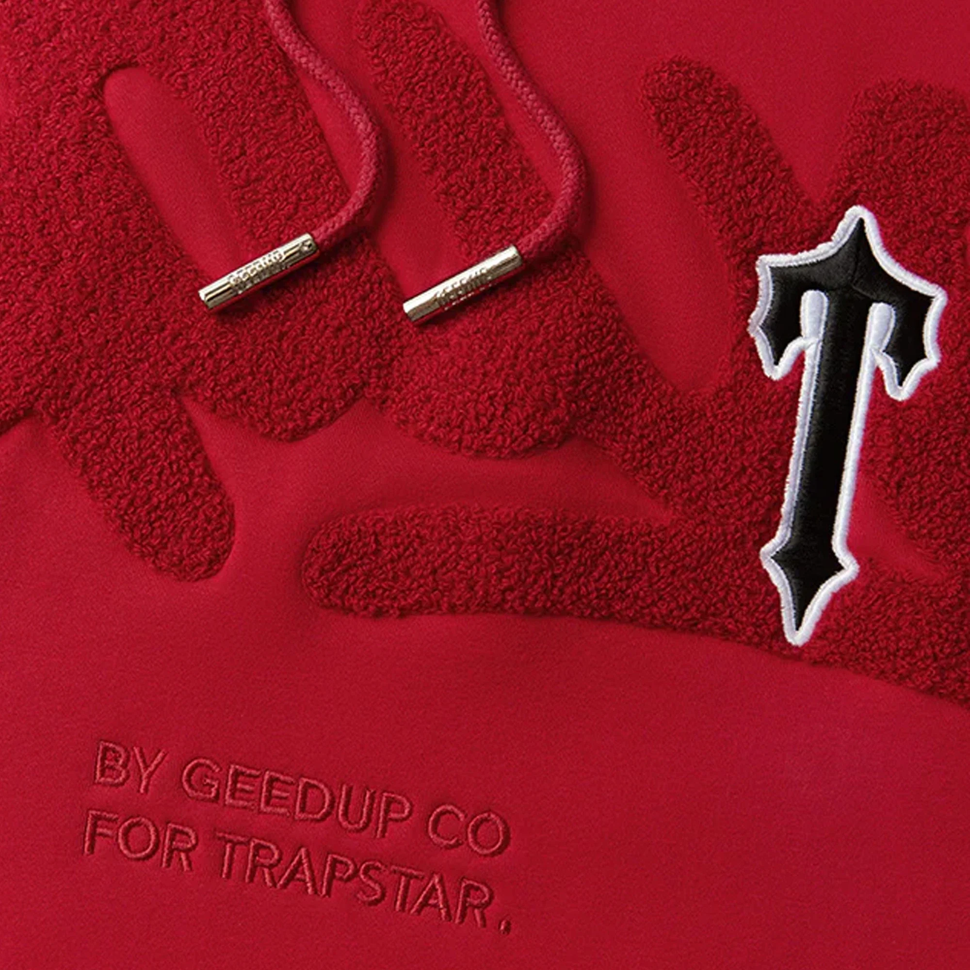 Geedup x Trapstar Handstyle x Irongate T Hoodie 'Red' (2025) - Image 3