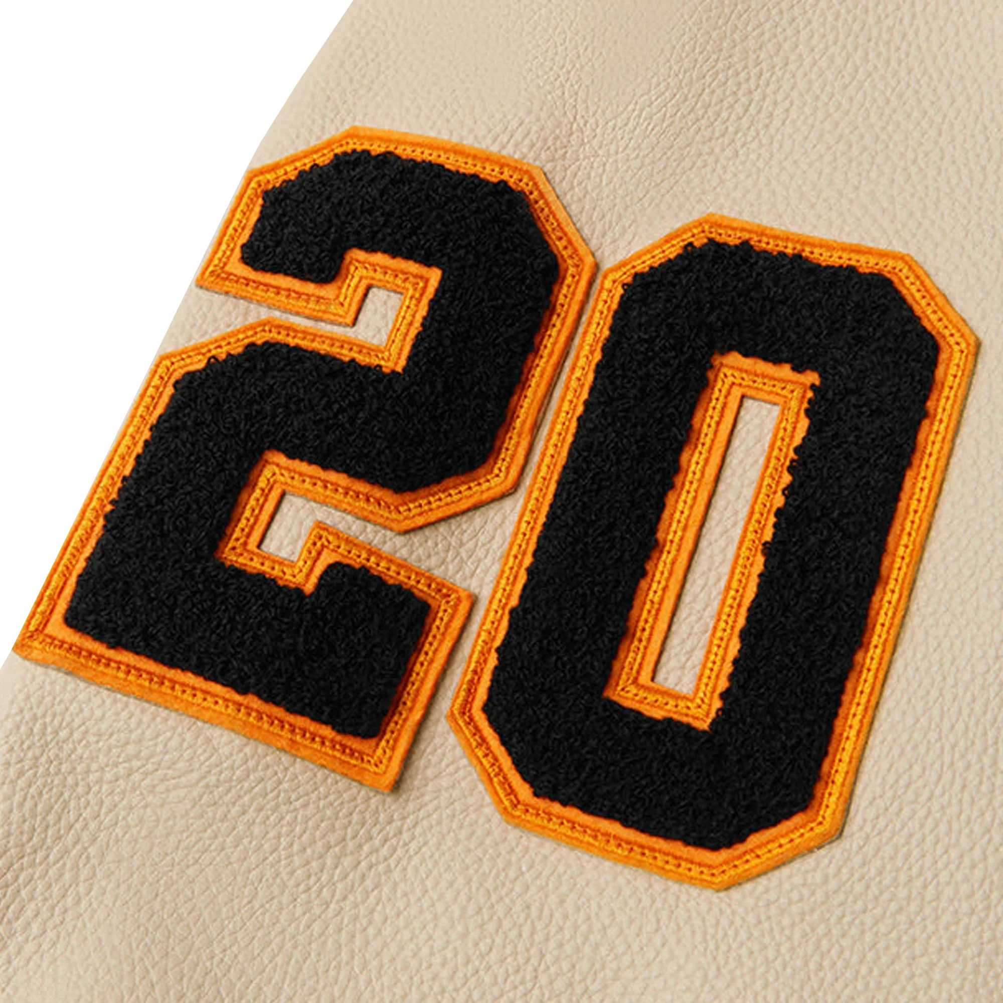 Geedup x Trapstar Letterman Jacket 'Black / Cream / Orange' (2025) - Image 8