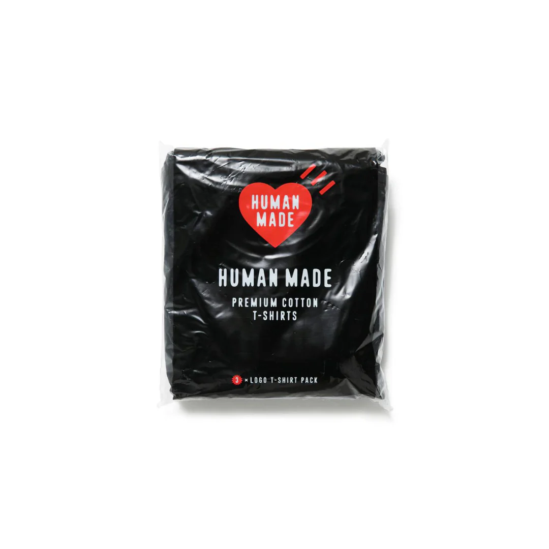 Human Made Premium Cotton T-Shirt (3 Pack) 'Black'