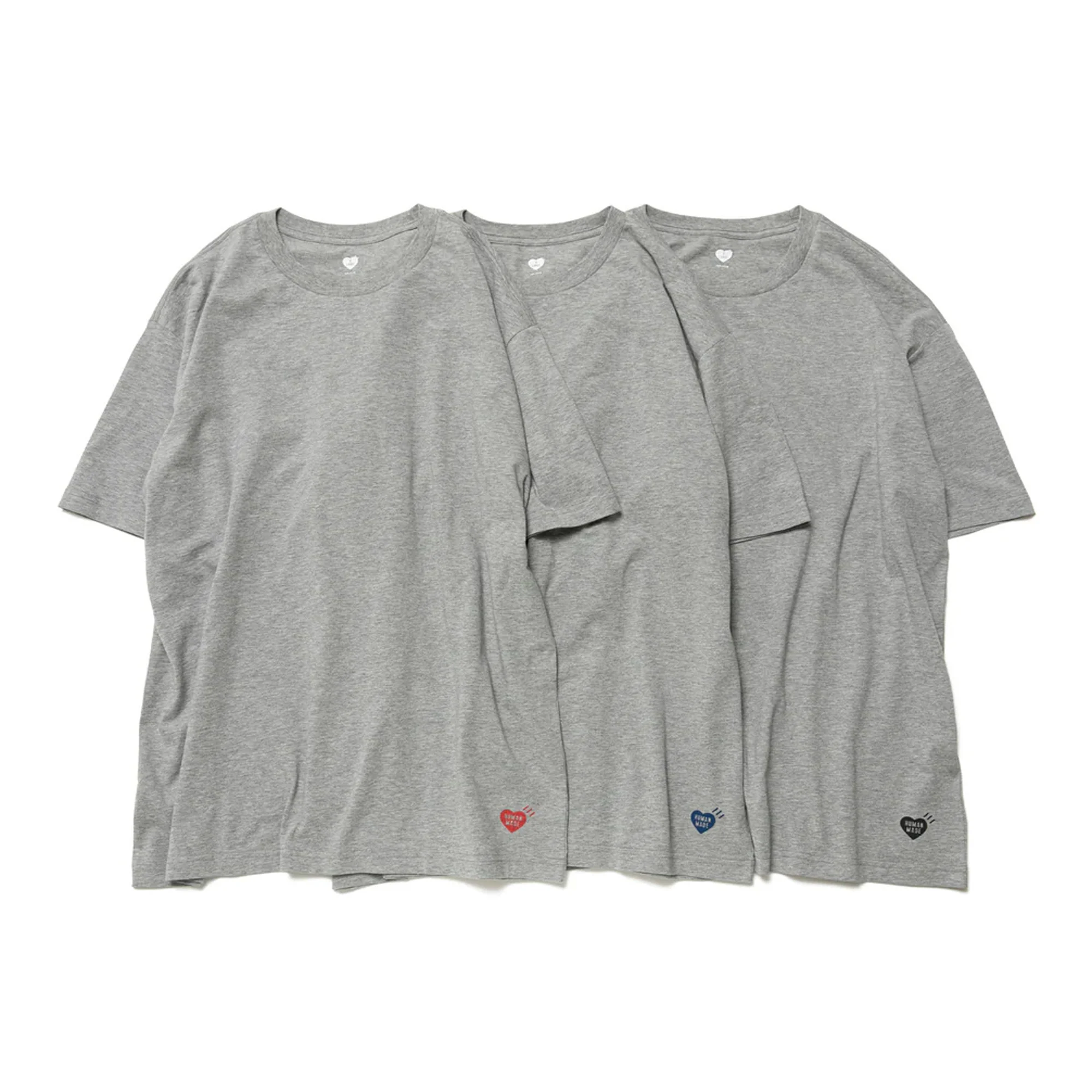 Human Made Premium Cotton T-Shirt (3 Pack) 'Gray'