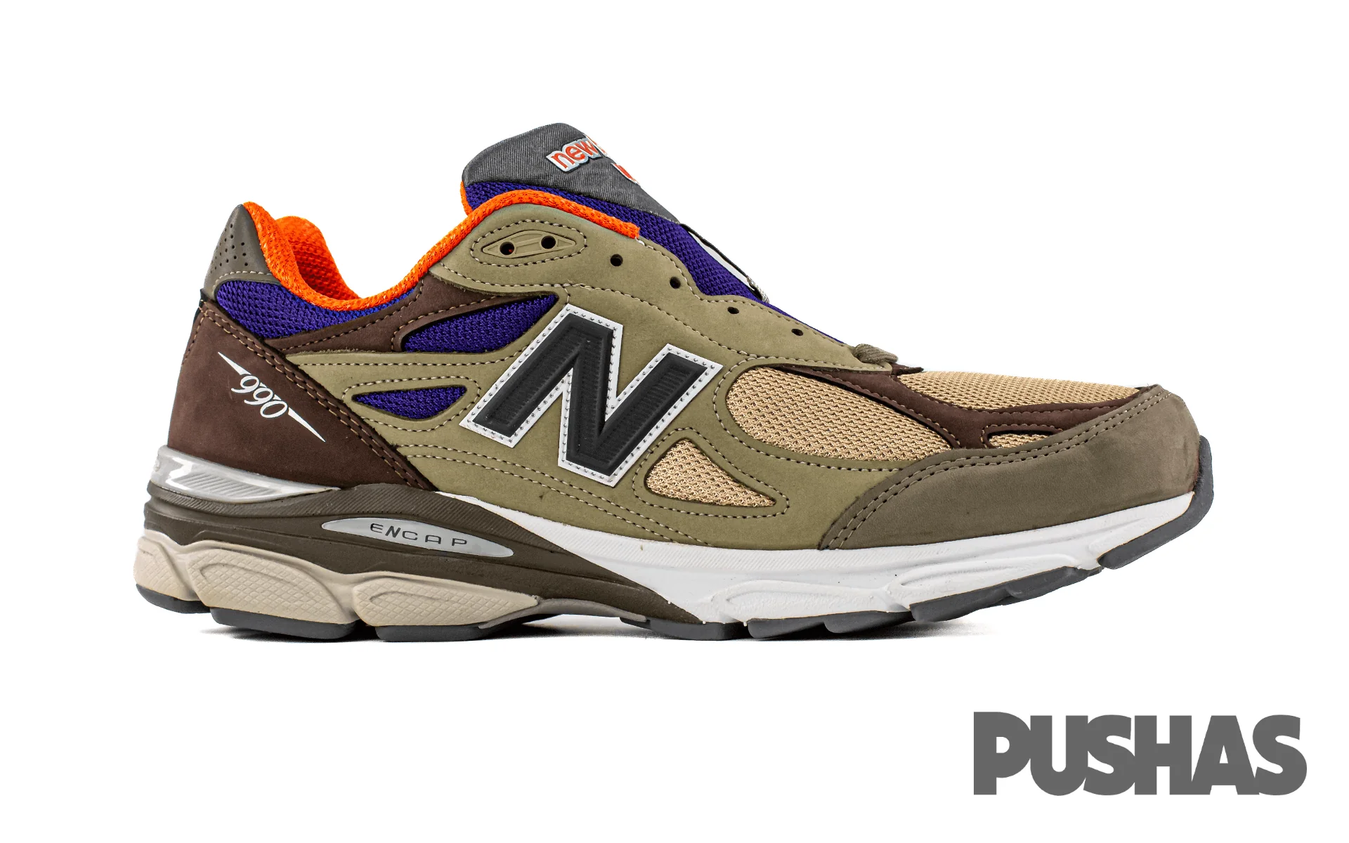 New Balance 990v3 'MiUSA Teddy Santis Khaki Orange' (2023) - Image 2