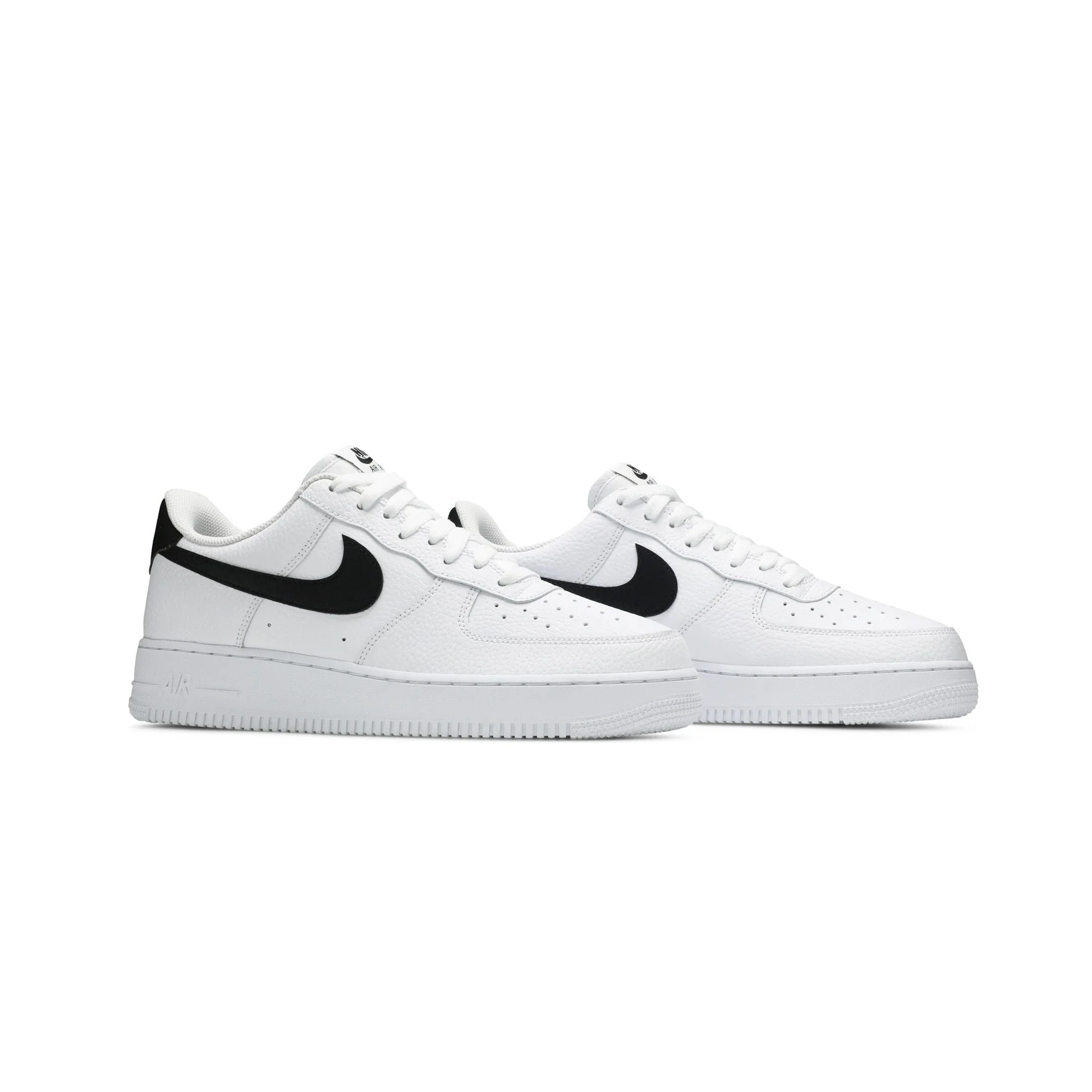 Nike Air Force 1 Low '07 'White Black Pebbled Leather' (2021) - Image 2