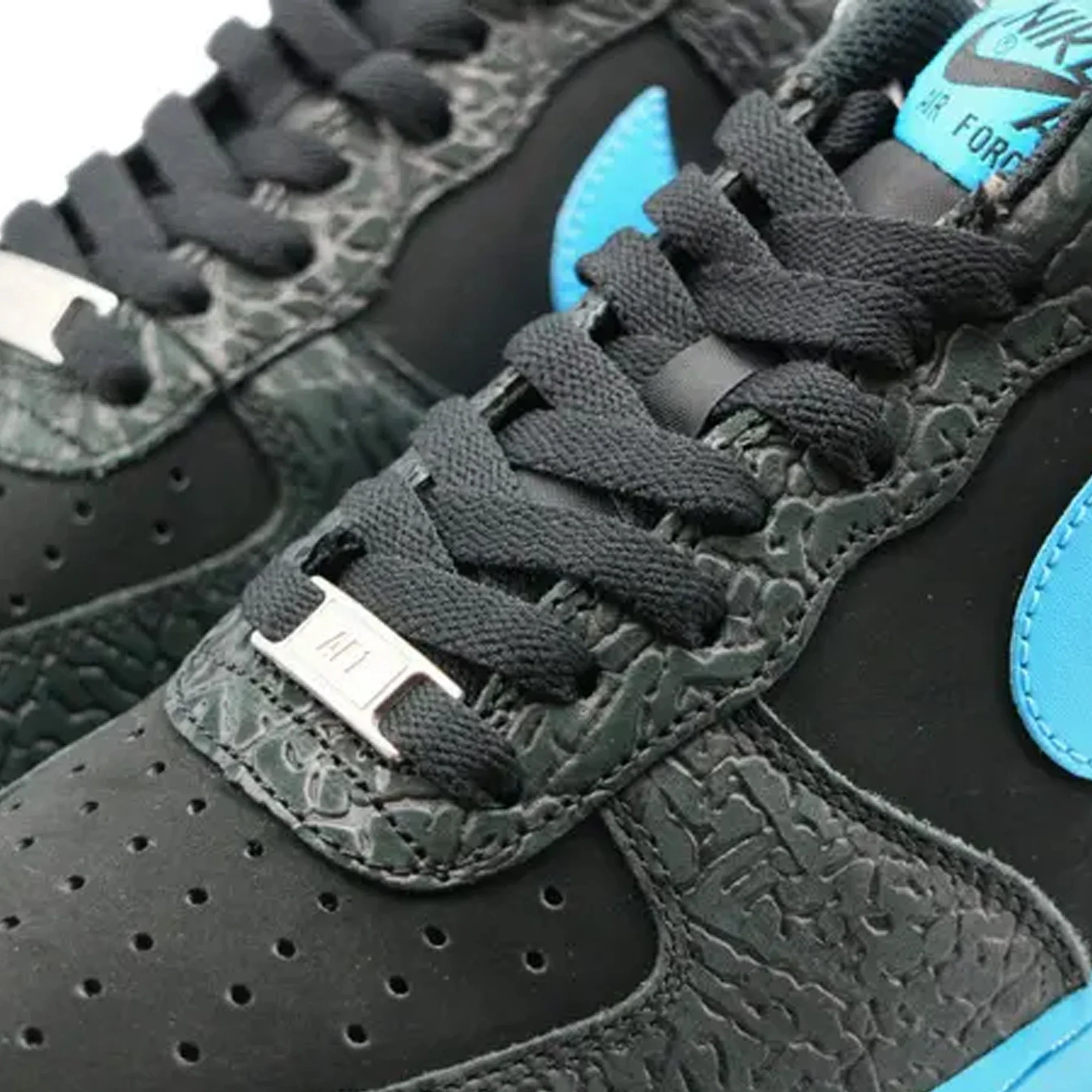Nike Air Force 1 Low 'Black Vivid Blue' - Image 6