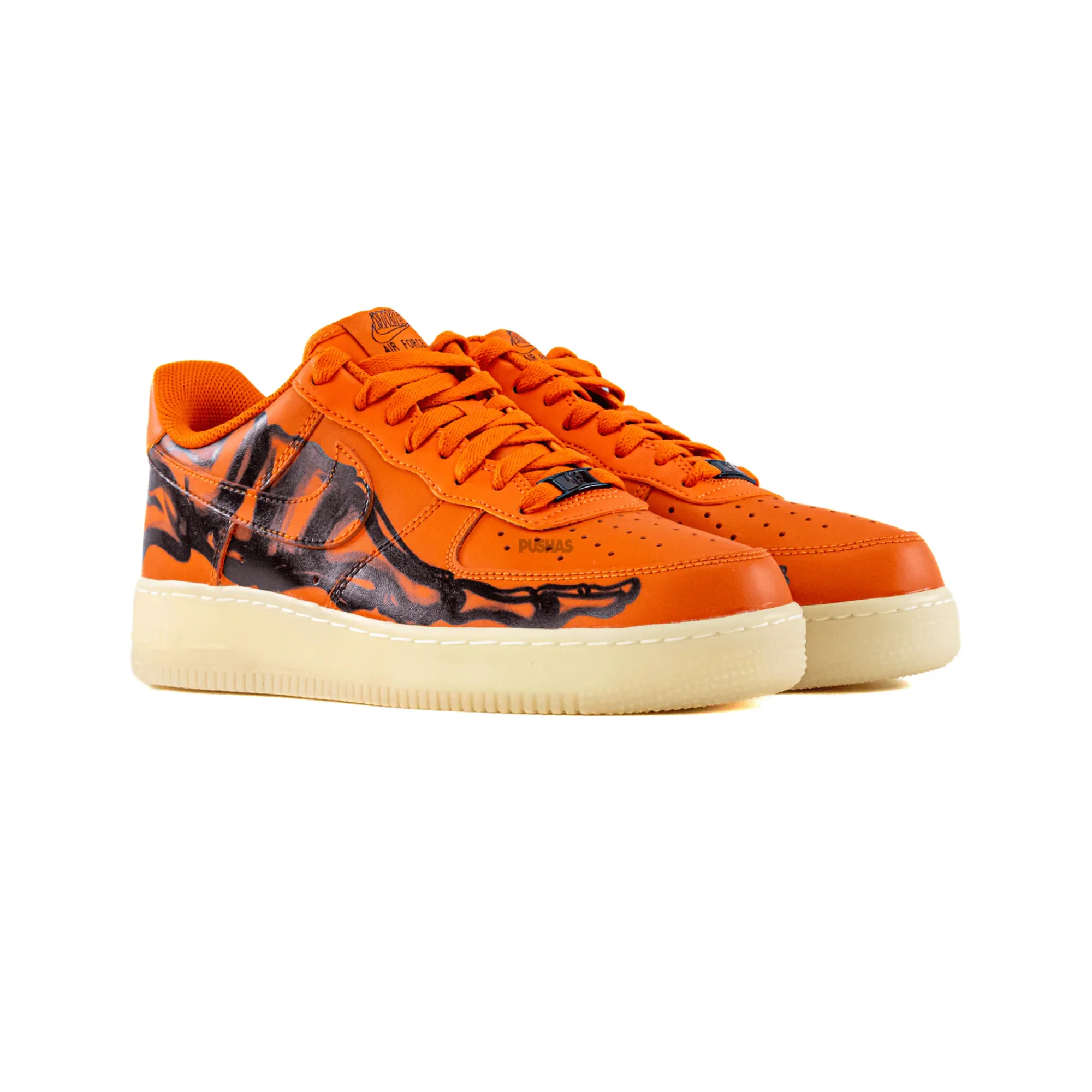 Nike Air Force 1 Low 'Orange Skeleton Halloween' (2020) - Image 2
