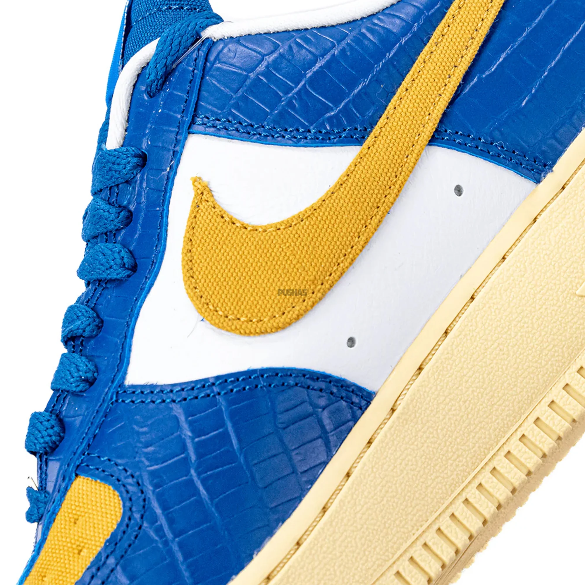 Nike Air Force 1 Low SP x Undefeated '5 On It Blue Yellow Croc' (2021) - Image 10