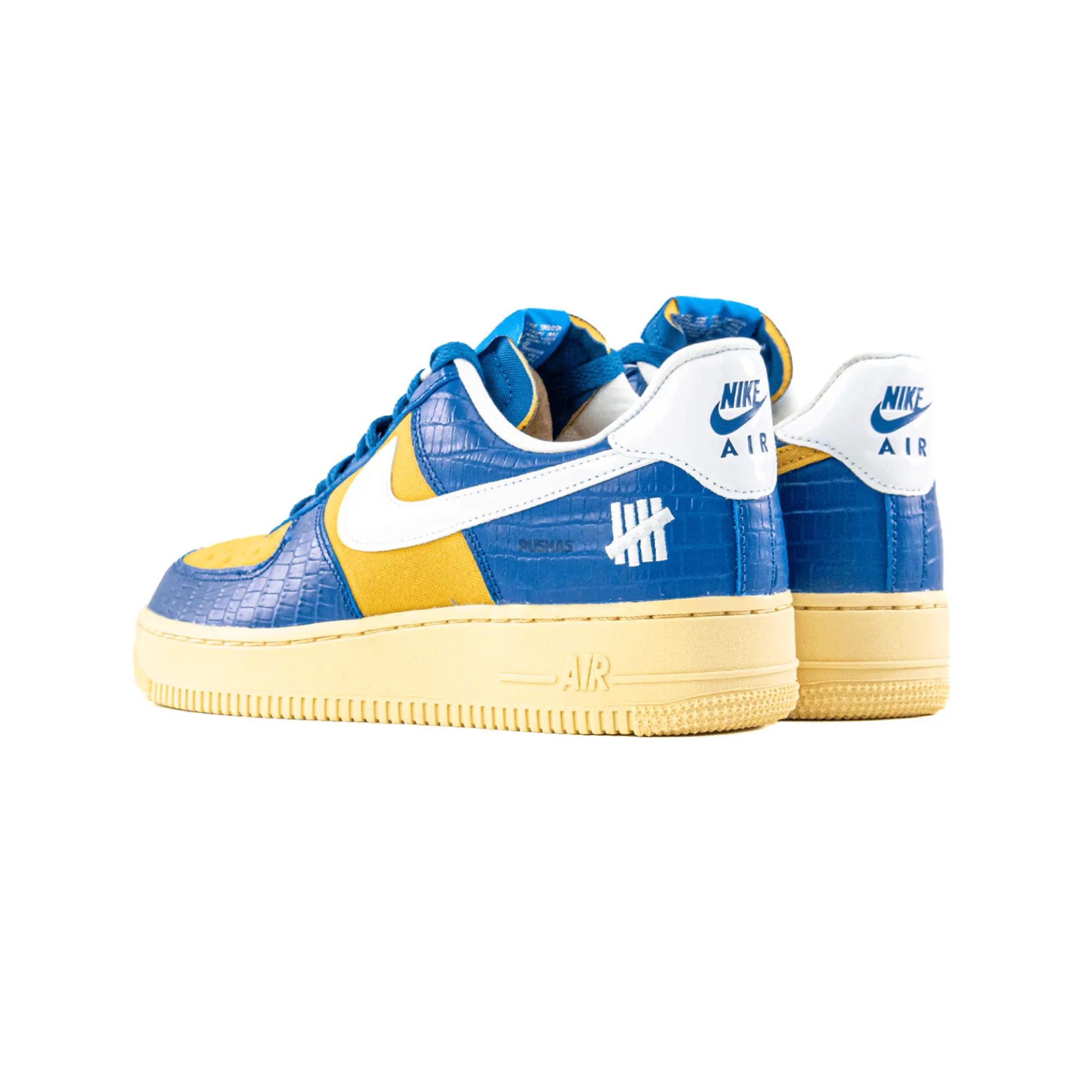 Nike Air Force 1 Low SP x Undefeated '5 On It Blue Yellow Croc' (2021) - Image 6