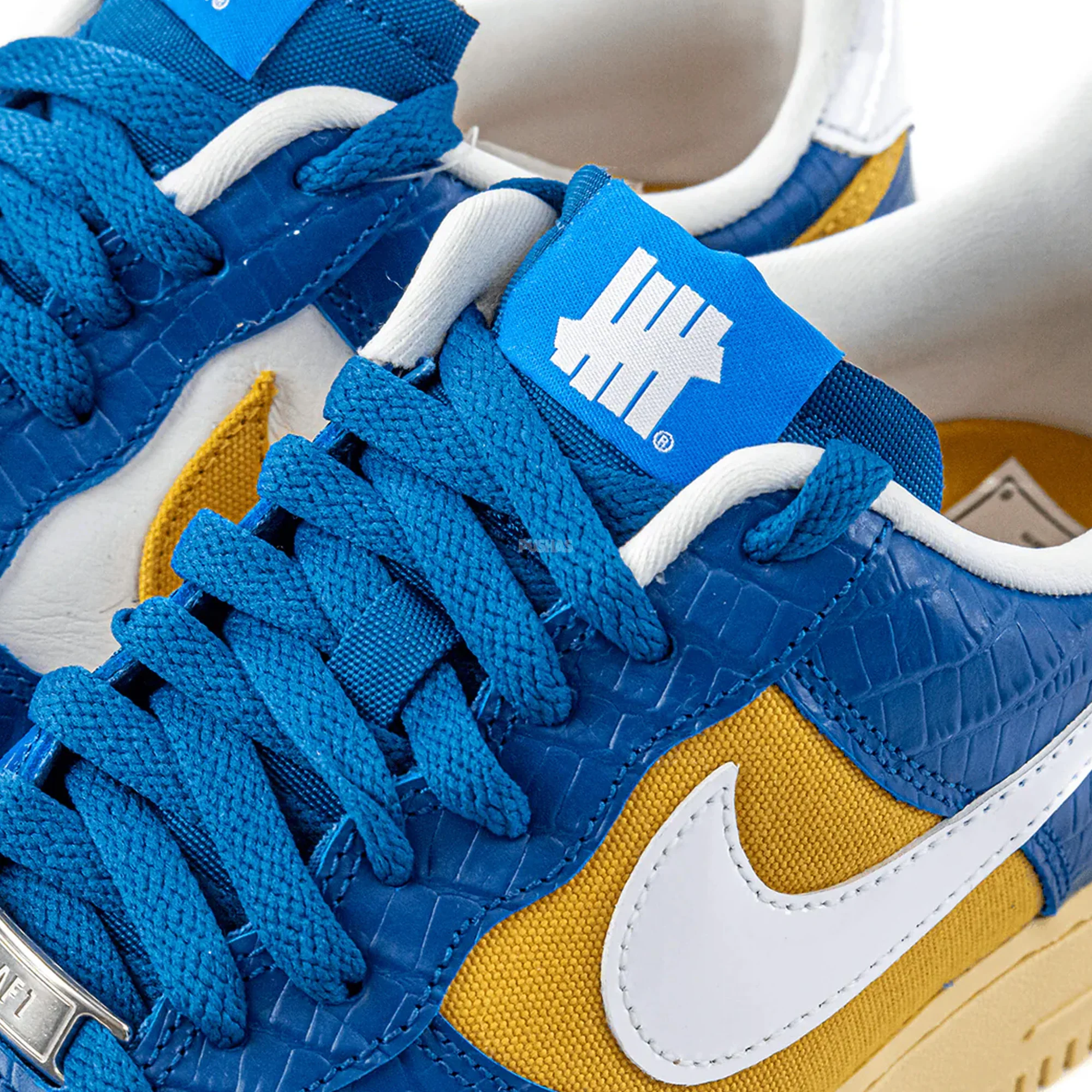 Nike Air Force 1 Low SP x Undefeated '5 On It Blue Yellow Croc' (2021) - Image 8