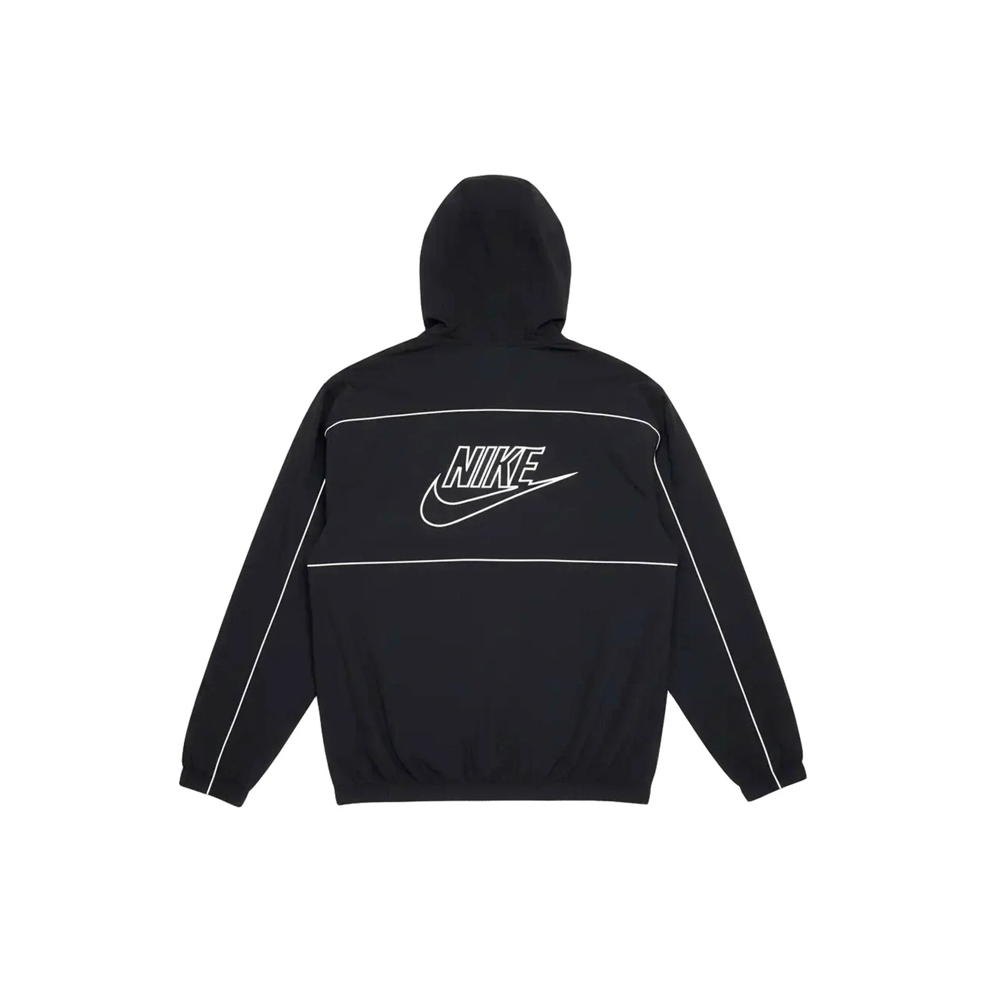 Nike Club Hooded Jacket 'Black / White' - Image 2