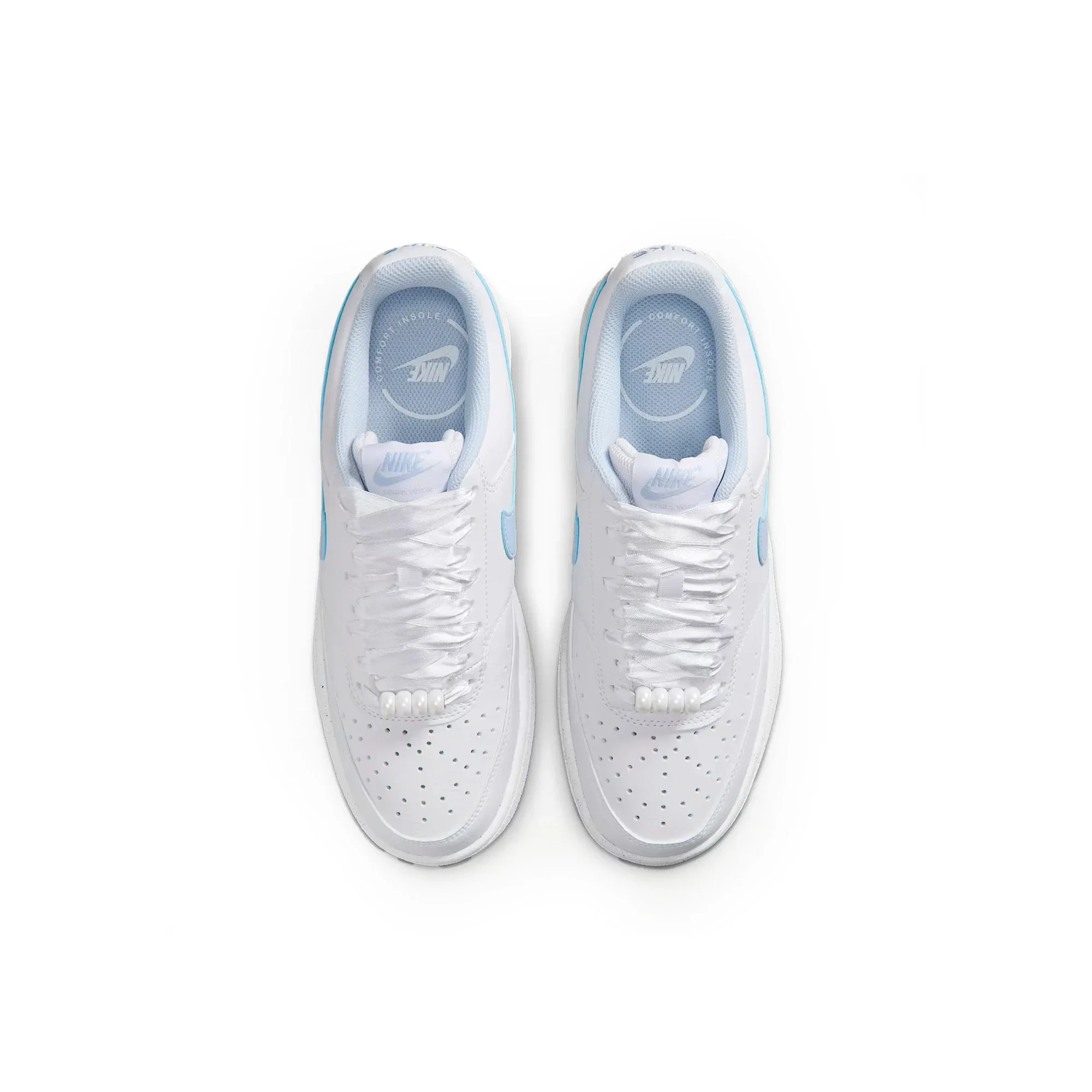 Nike Court Vision Low 'White  /Hydrogen Blue' Women's - Image 5