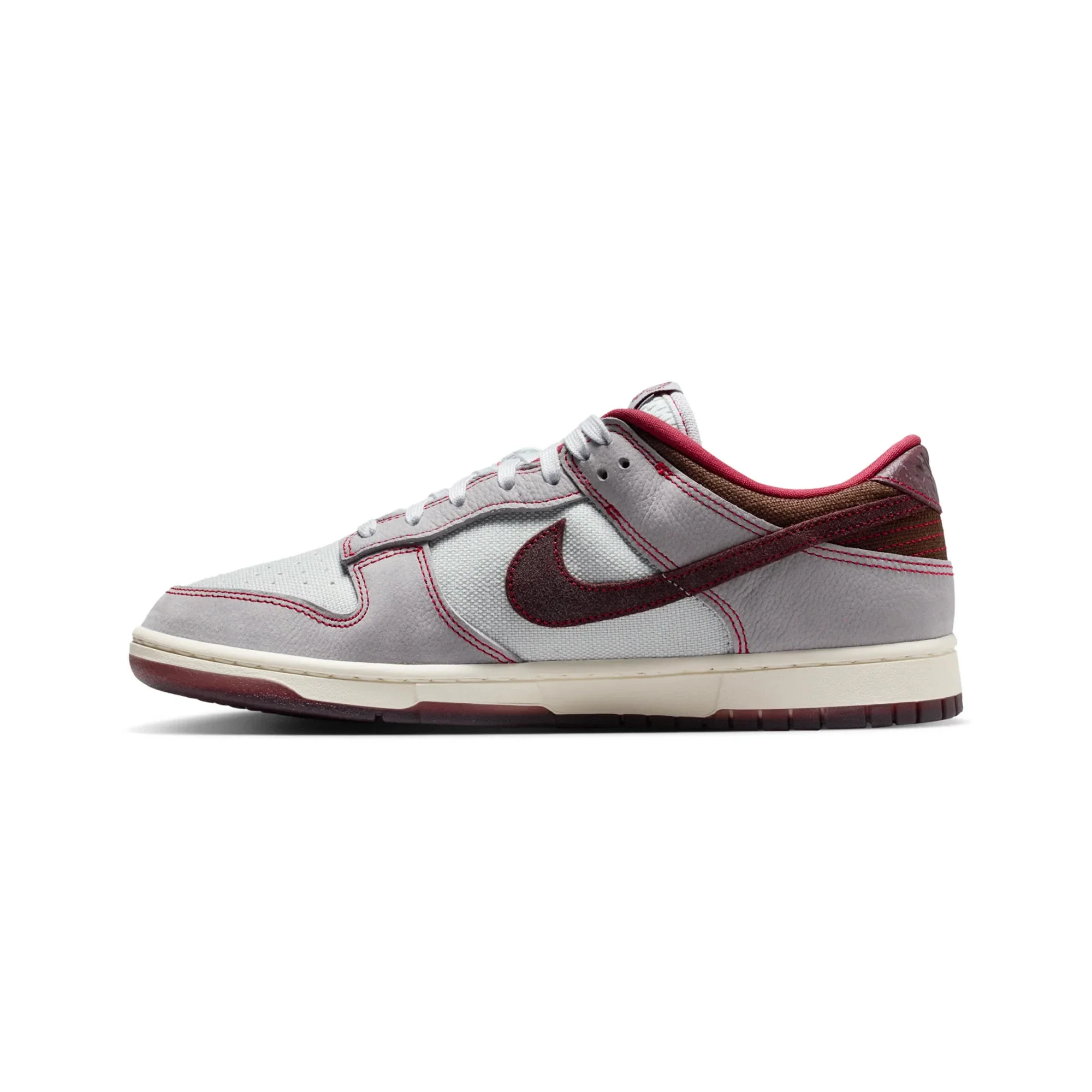 Nike Dunk Low Canvas 'Pure Platinum Burgundy Crush' (2026) - Image 3
