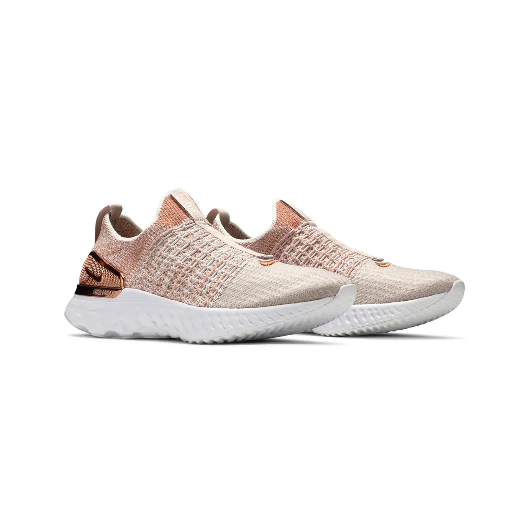 Nike React Phantom Run Flyknit 2 Premium 'Fossil Stone Metallic' Women's (2020) - Image 2