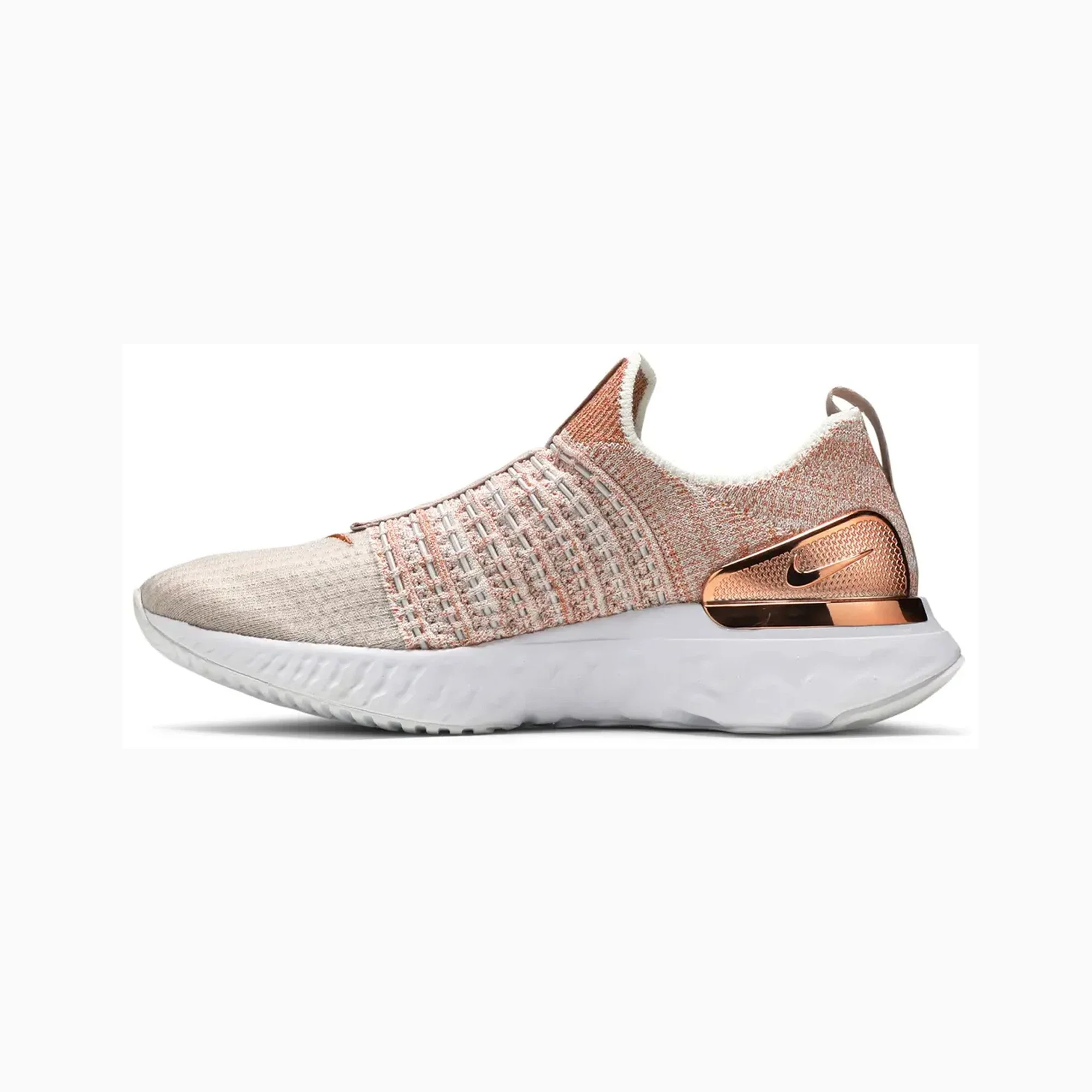 Nike React Phantom Run Flyknit 2 Premium 'Fossil Stone Metallic' Women's (2020) - Image 3