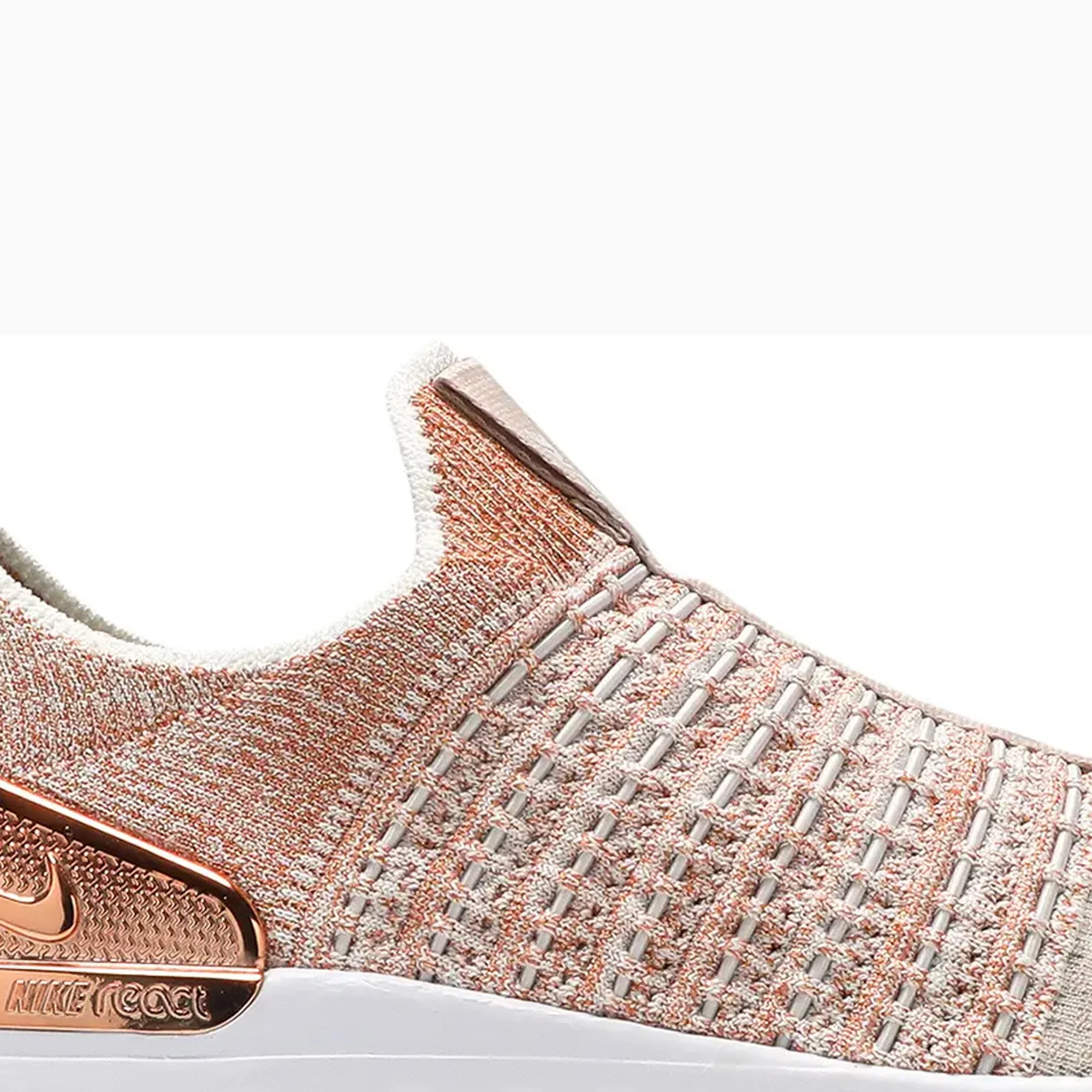 Nike React Phantom Run Flyknit 2 Premium 'Fossil Stone Metallic' Women's (2020) - Image 5