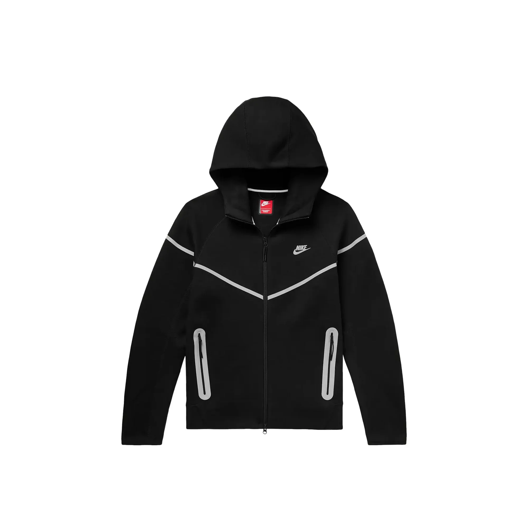 Nike Sportswear Tech Fleece Full Zip Windrunner Reflective Details Hoodie Black/Bemis Silver'