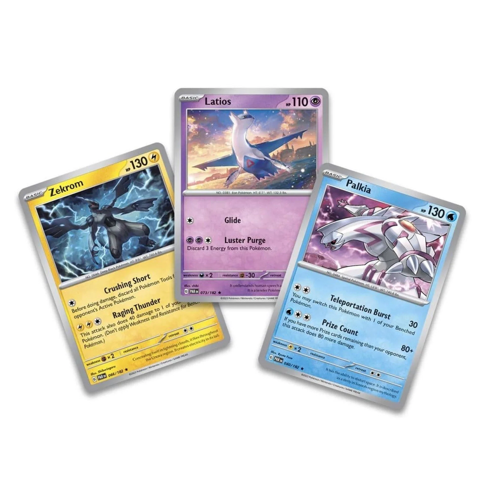 Pokémon TCG Latios, Zekrom & Palkia Cards with 2 Booster Packs & Coin - Image 2
