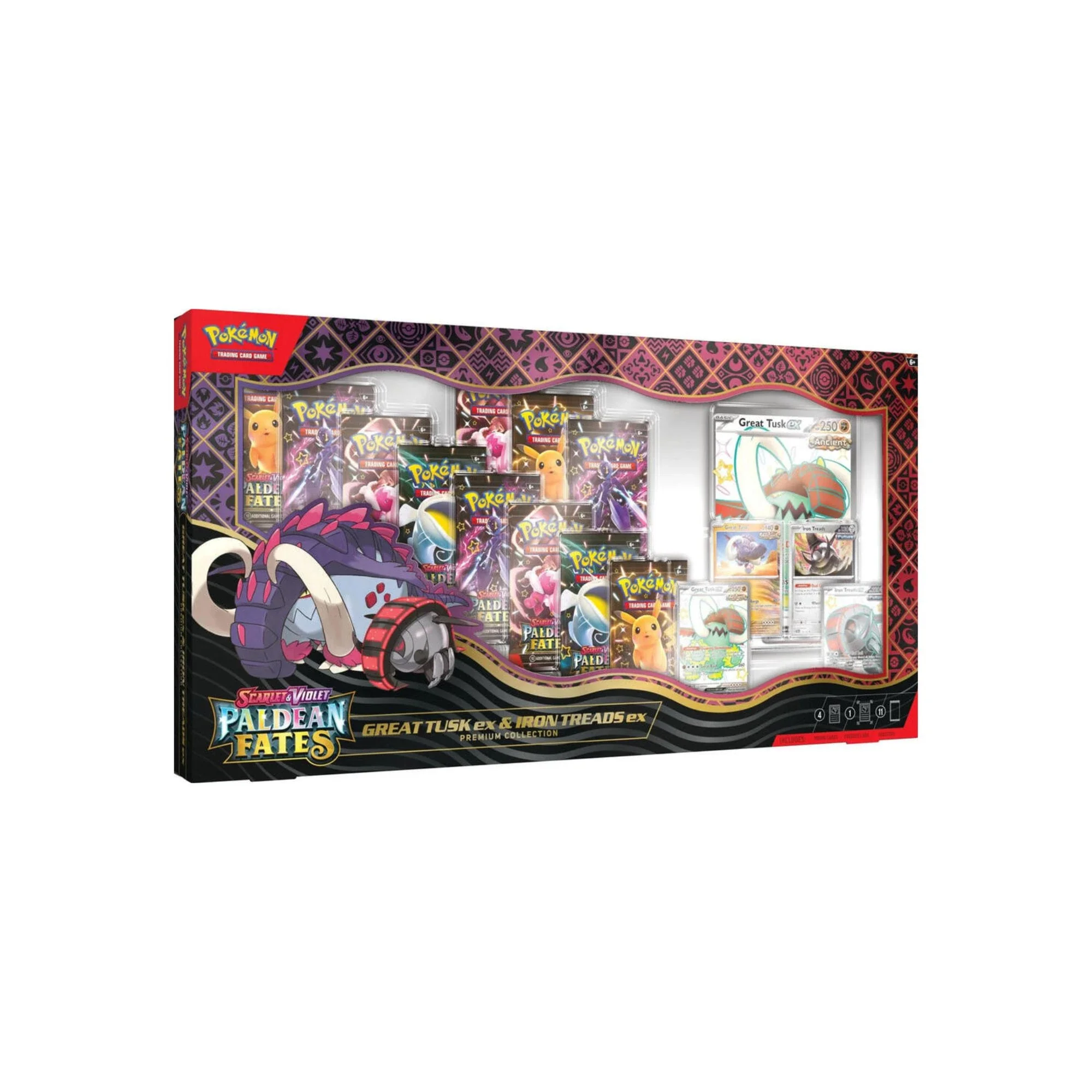 Pokémon TCG Paldean Fates Great Tusk ex & Iron Treads ex Premium Collection