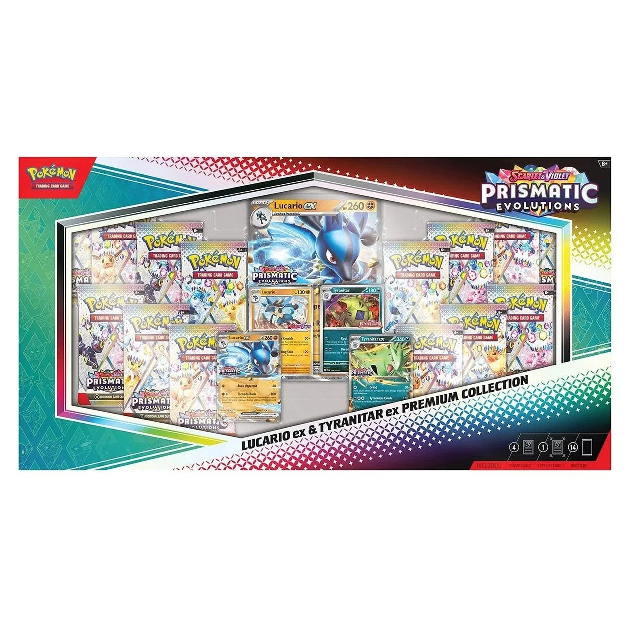 Pokémon TCG Prismatic Evolutions Lucario Tyranitar EX Premium Box Sealed