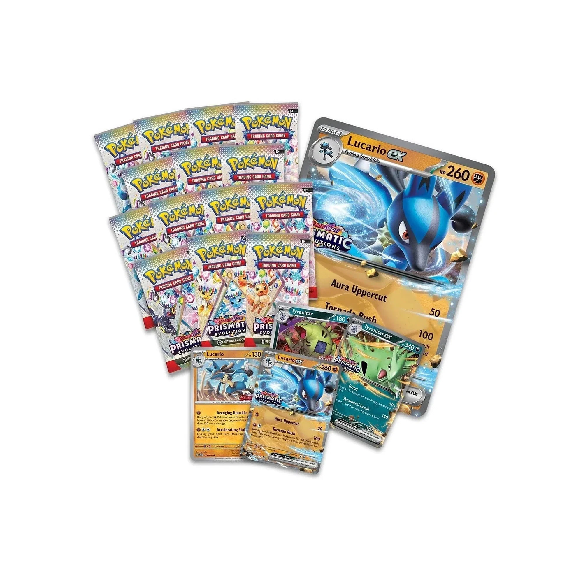 Pokémon TCG Prismatic Evolutions Lucario Tyranitar EX Premium Box Sealed - Image 3
