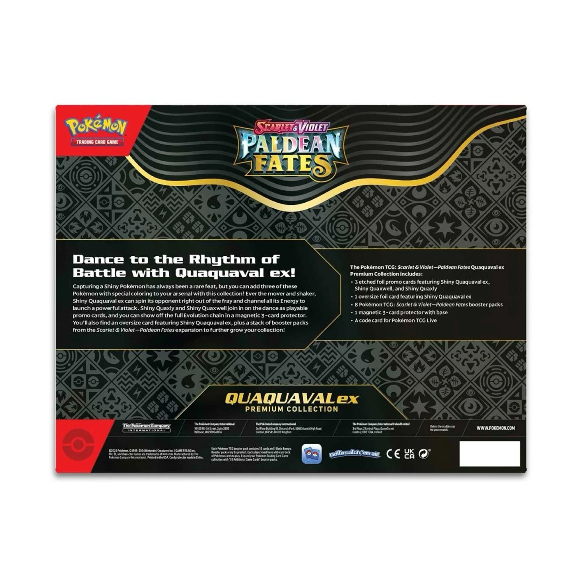 Pokémon TCG Scarlet & Violet Paldean Fates Quaquaval ex Premium Collection - Image 2