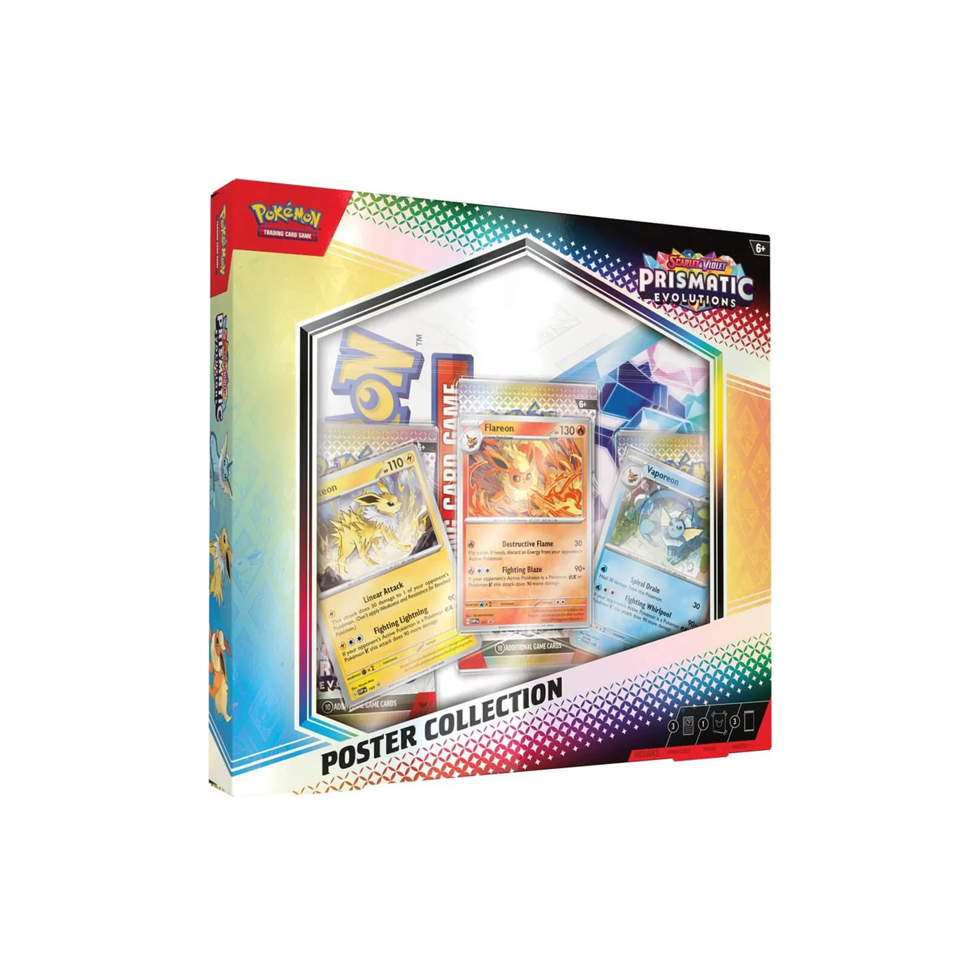 Pokémon TCG Scarlet & Violet Prismatic Evolutions 'Custom Bundle' Poster and Tech Sticker Collection