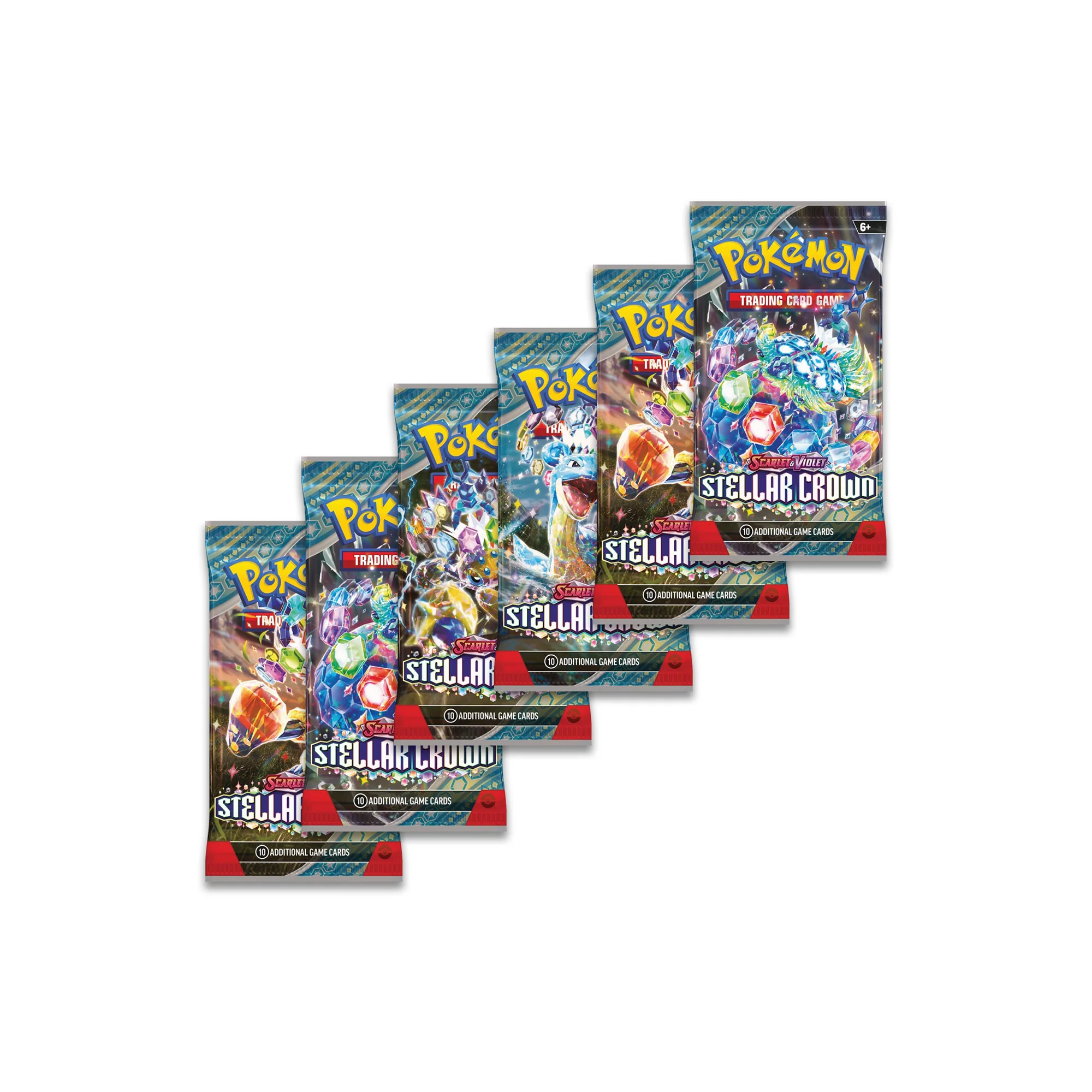 Pokémon TCG Scarlet & Violet Stellar Crown Booster Bundle (6 Packs)