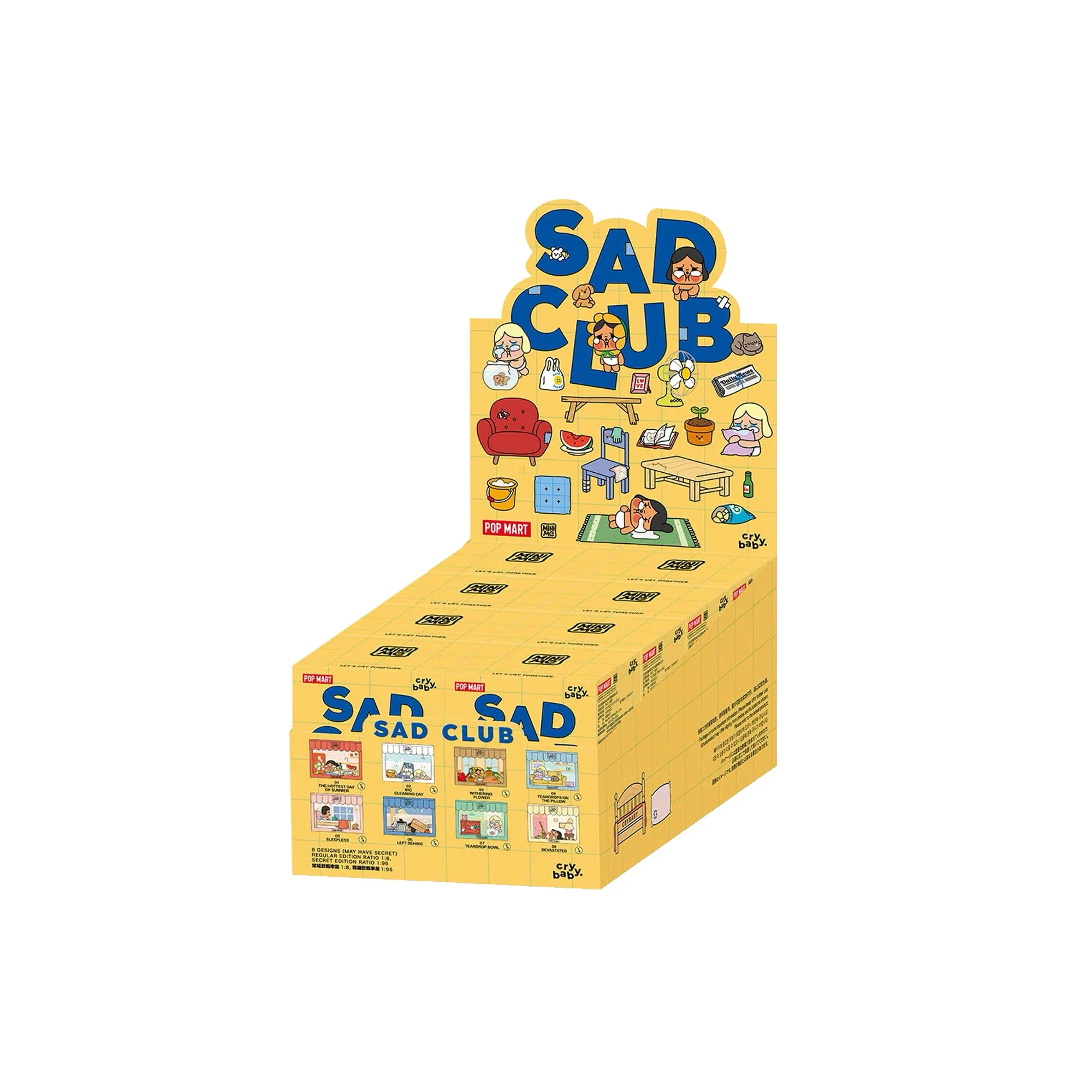 POP MART CRYBABY Sad Club Series Plush Flower (6 Blind Boxes )