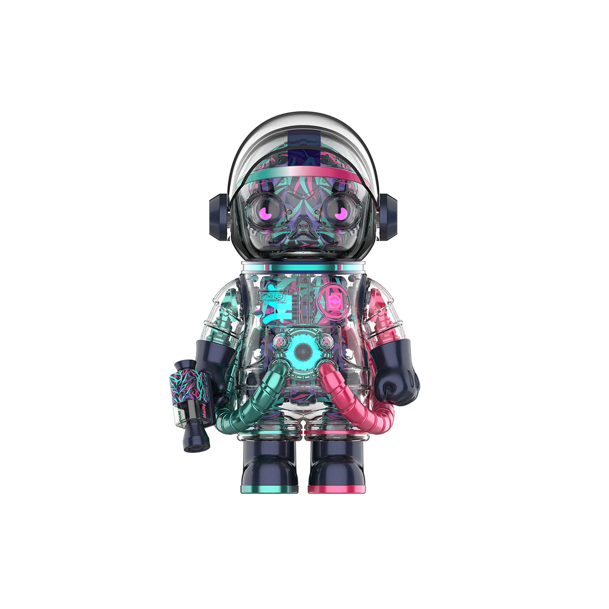 POP MART MEGA Space Molly 400% CLOT Magenta Alienegra