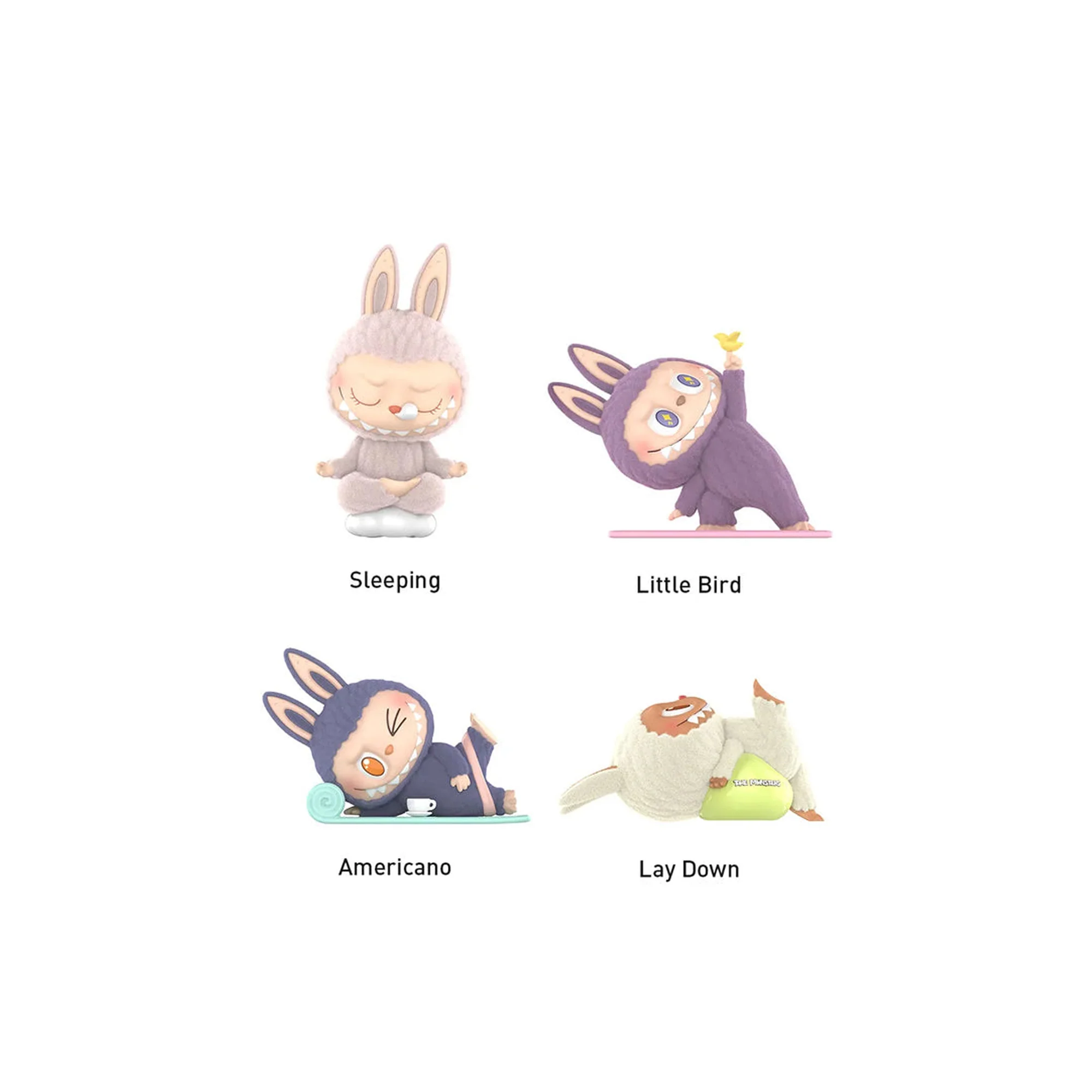POP MART The Monsters Labubu Lazy Yoga Series Figures Sealed Case (10 Blind Boxes) - Image 3