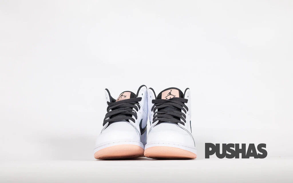 [Refurbished] Air Jordan 1 Mid GS 'White Arctic Orange' - Image 2