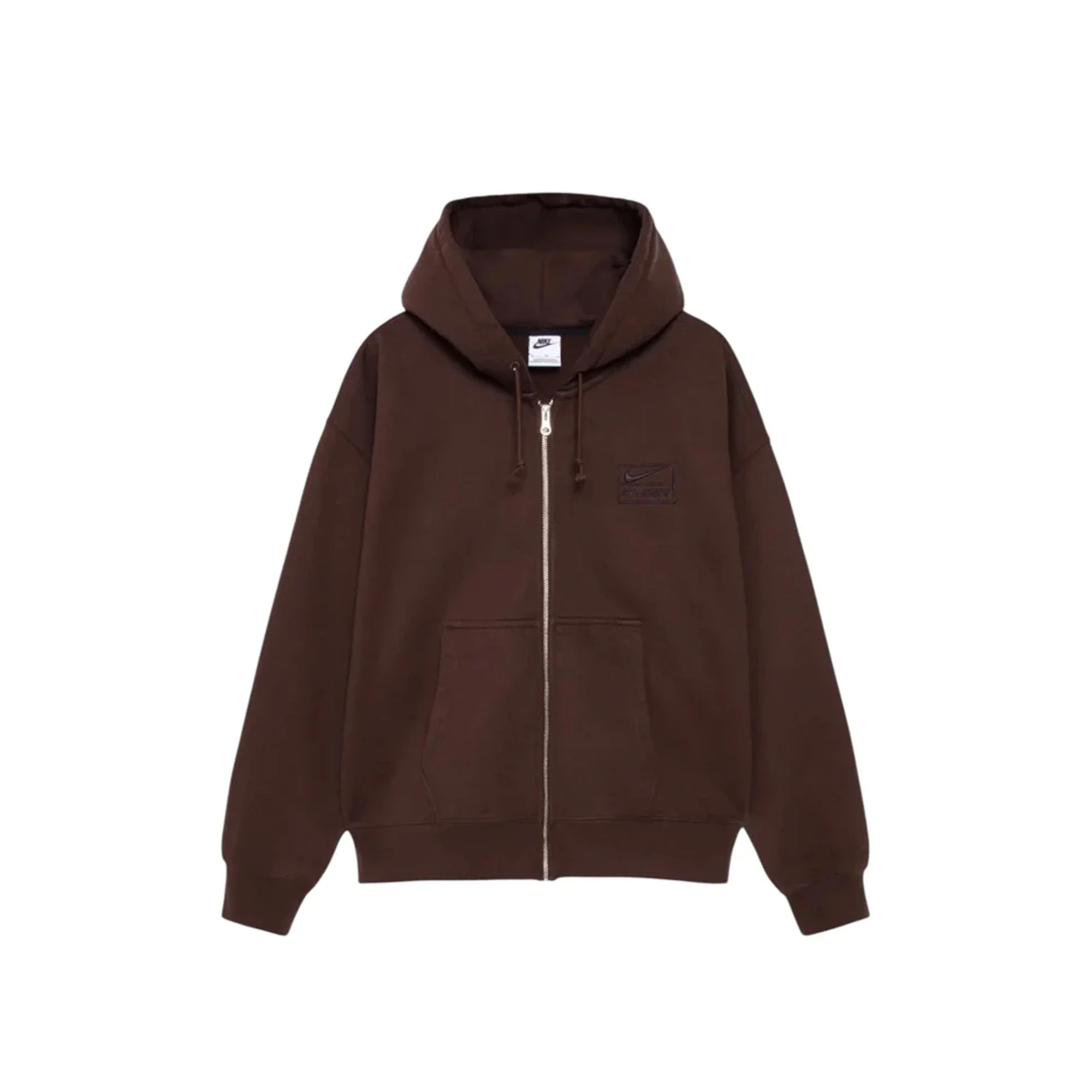 Stussy x Nike Stone Washed Fleece Zip Hoodie 'Dark Cinder' (2025)