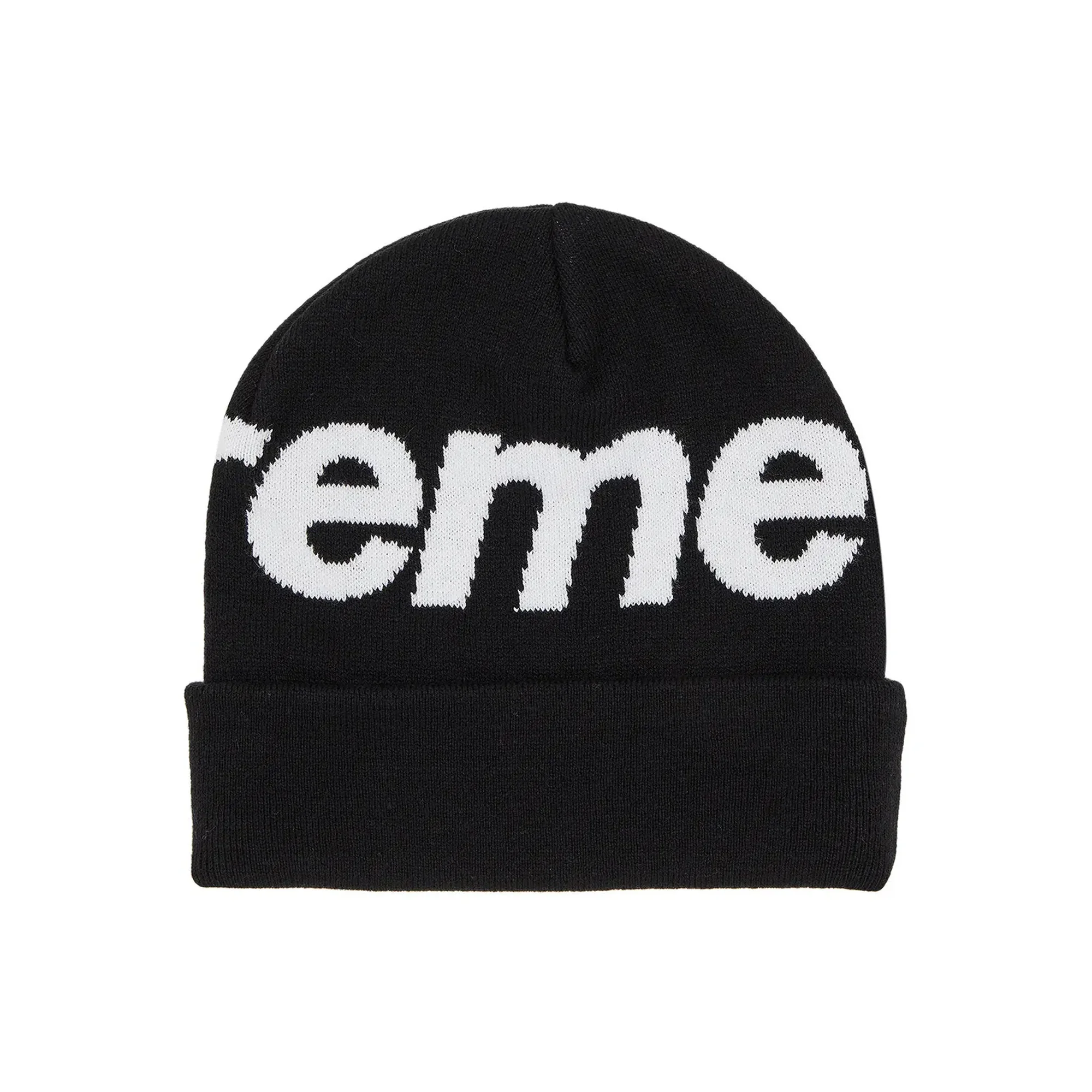 Supreme Big Logo Beanie 'Black' (2024) - Image 2