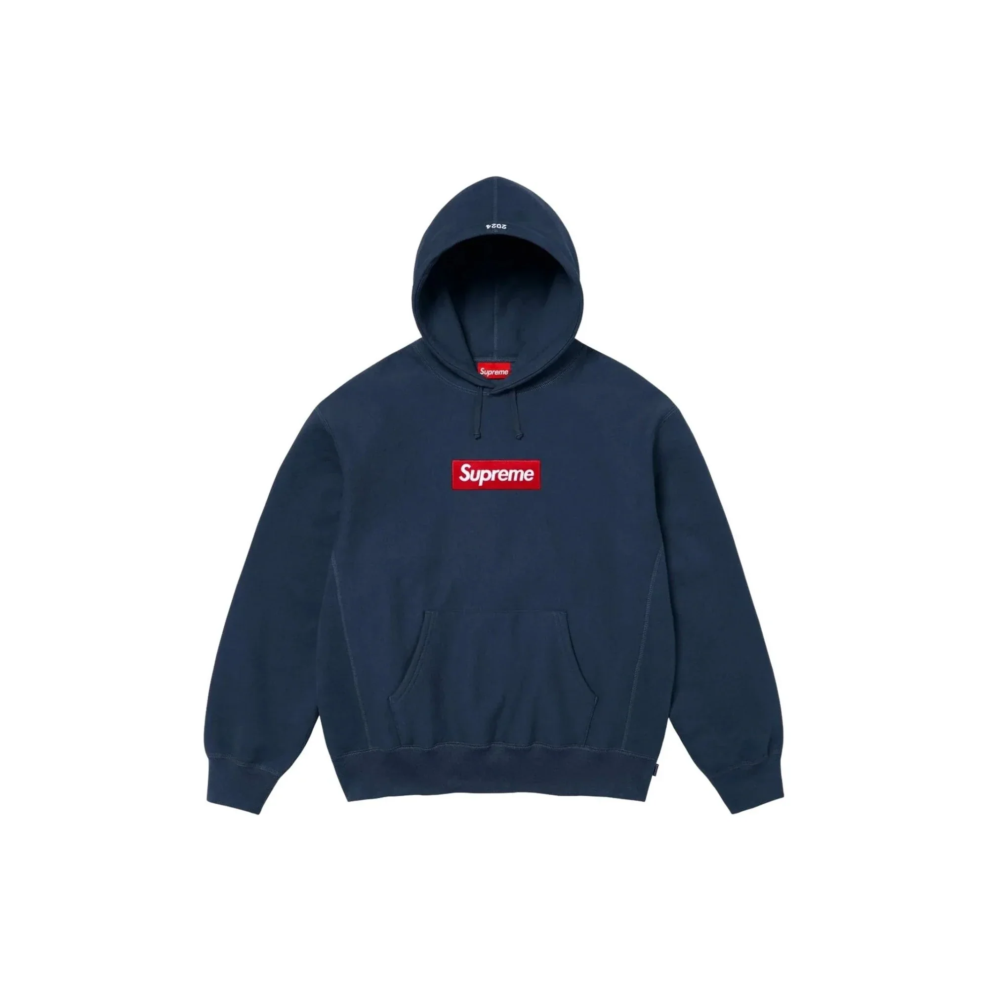 Supreme Box Logo Hooded Sweatshirt 'Navy' (2024)