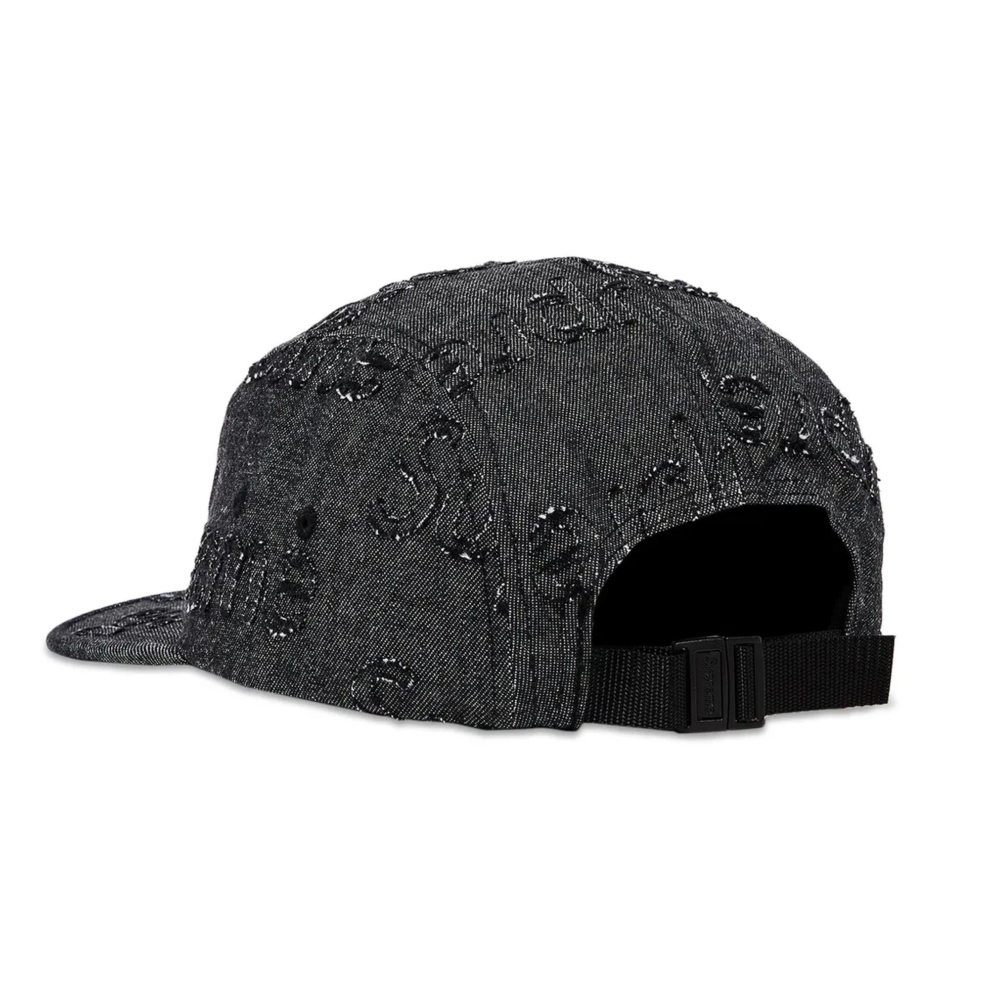 Supreme Lasered Denim Camp Cap 'Black' (2024) - Image 3