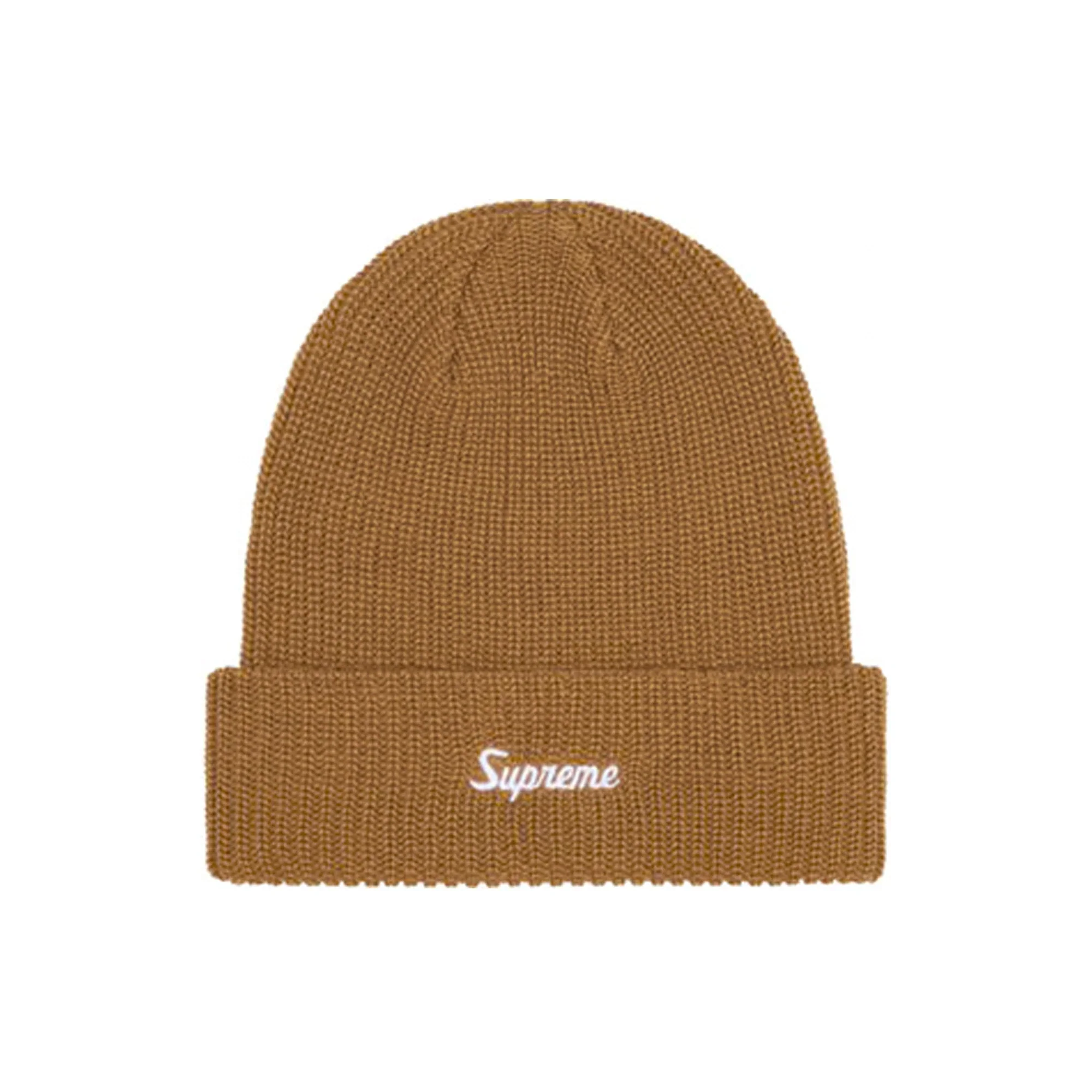 Supreme Loose Gauge Beanie 'Tan' (2025)