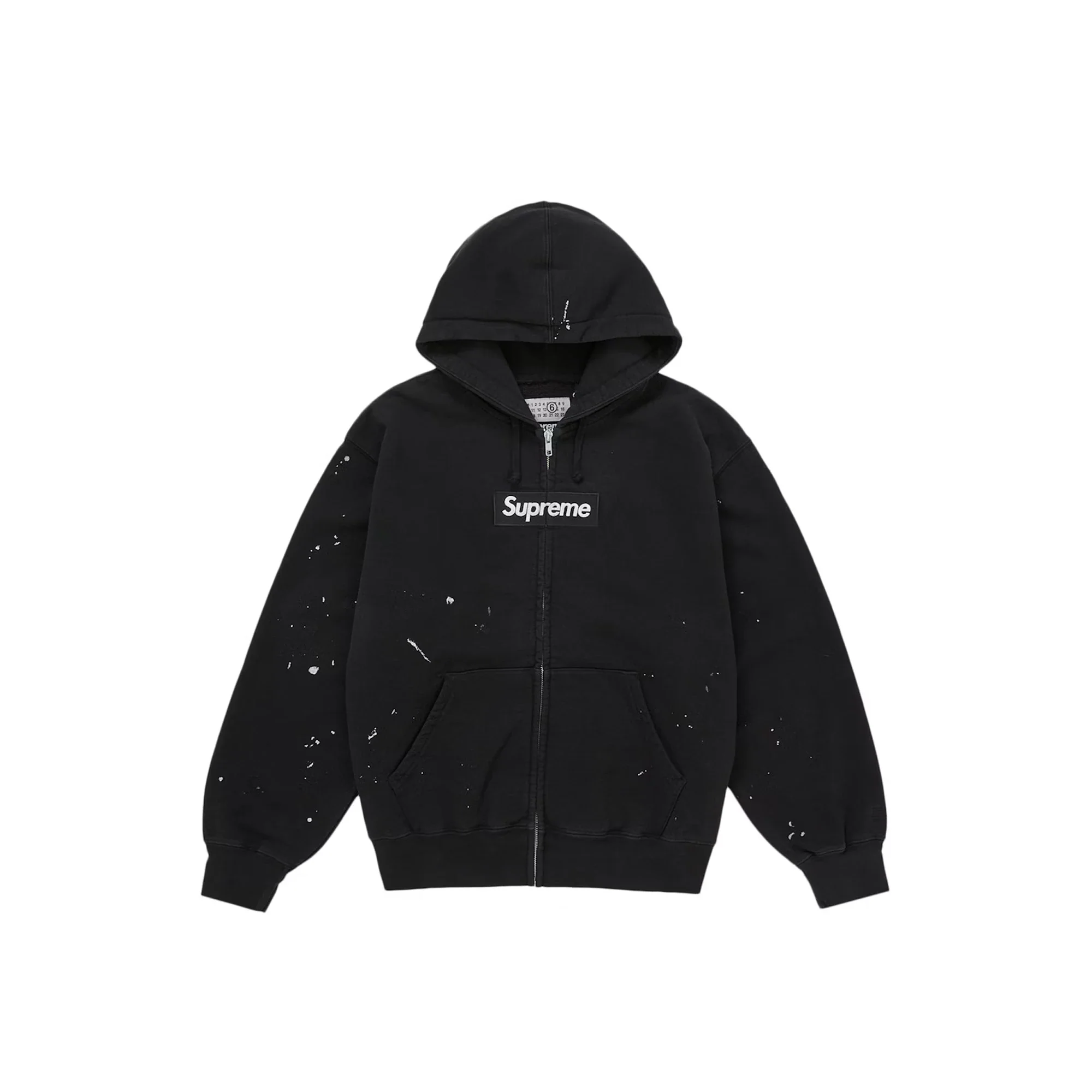 Supreme MM6 Maison Margiela Box Logo Zip Up Hooded Sweatshirt 'Black' (2026)