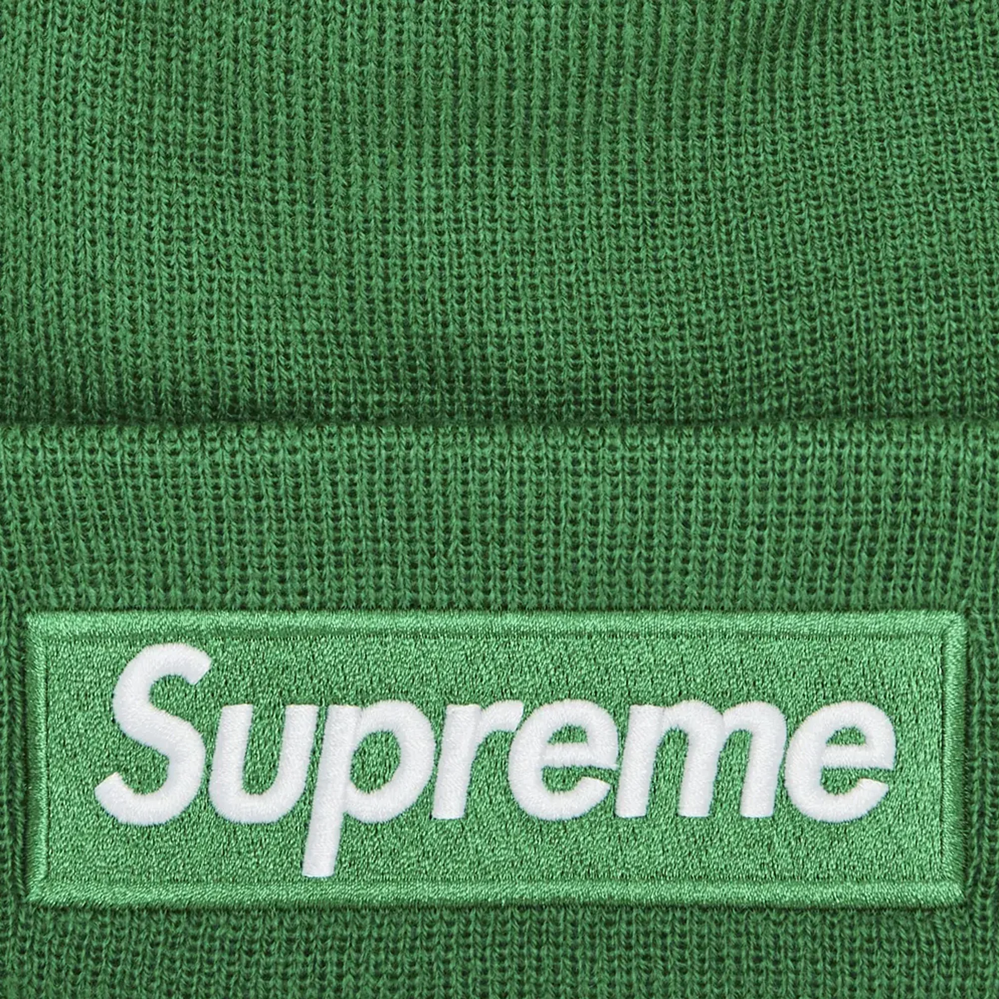 Supreme New Era Box Logo Beanie 'Green' (2024) - Image 3