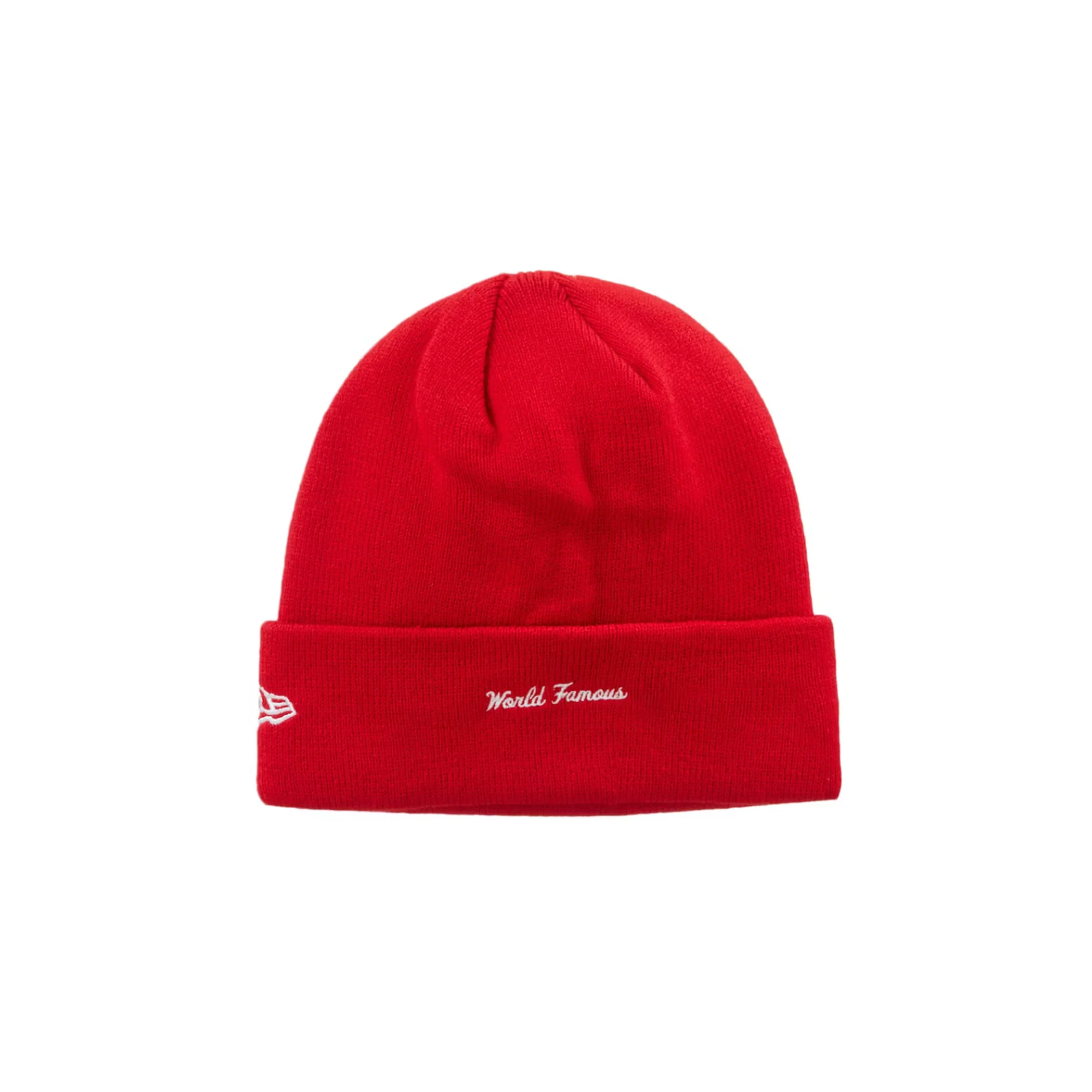 Supreme New Era Box Logo Beanie 'Red' (2023) - Image 2
