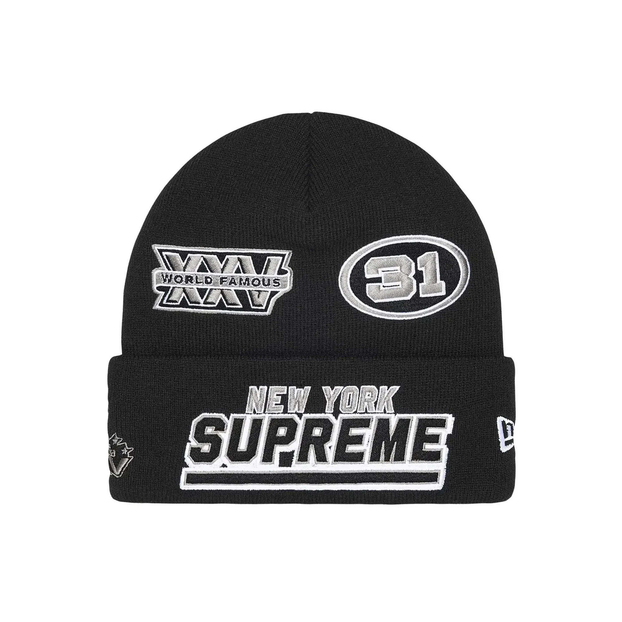 Supreme New Era Football Beanie 'Black' (2025)
