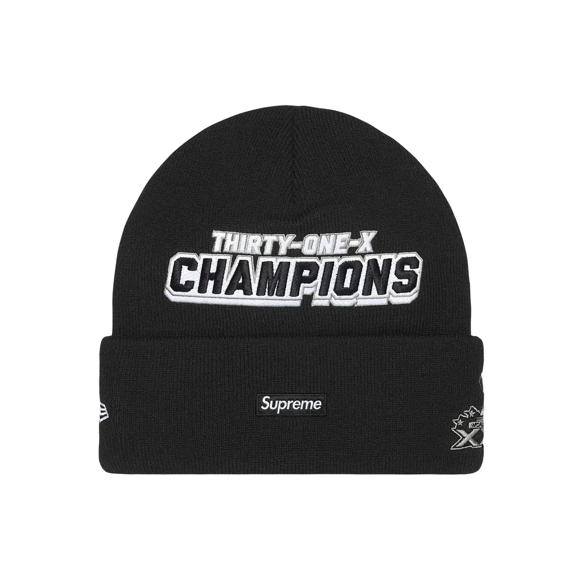 Supreme New Era Football Beanie 'Black' (2025) - Image 2