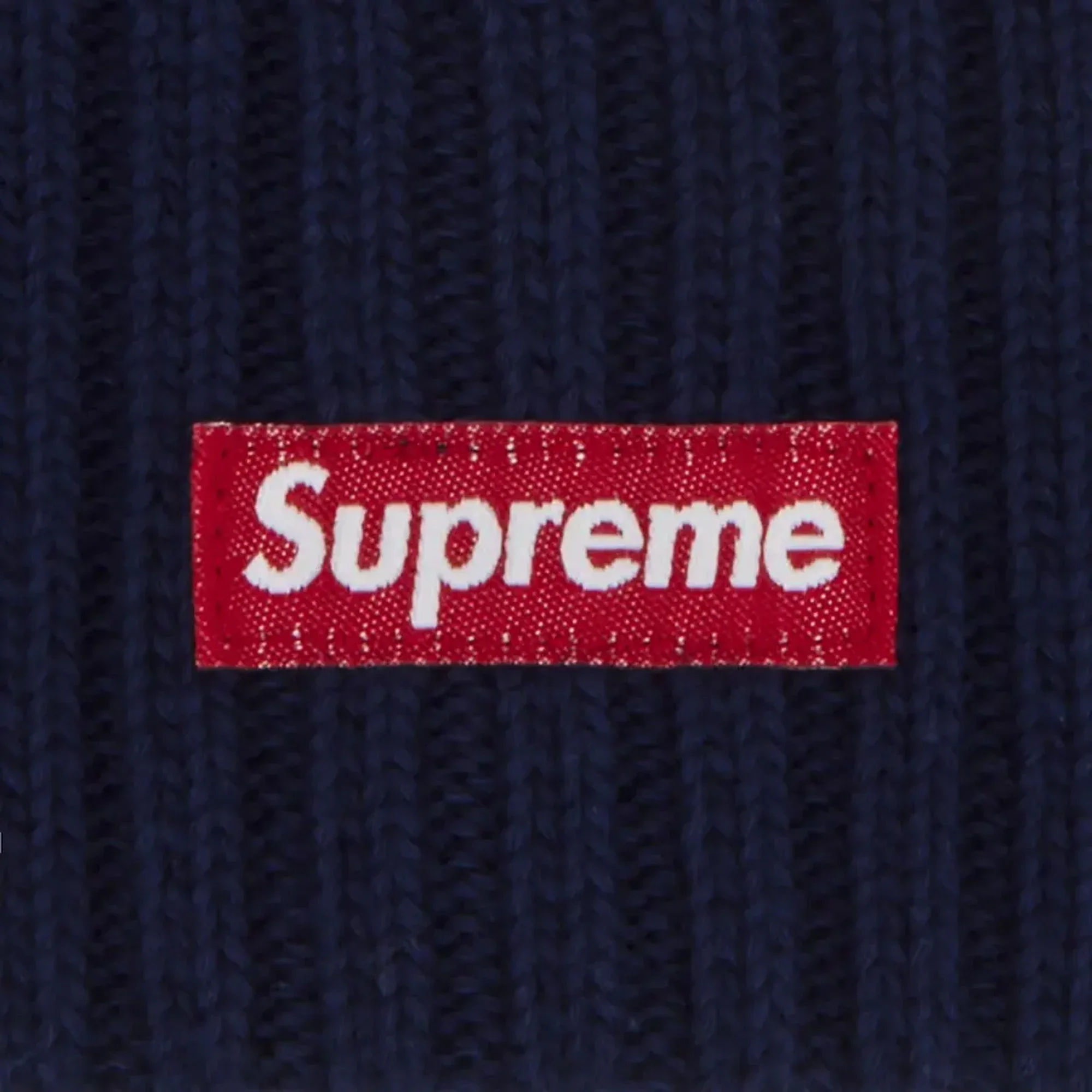 Supreme Overdyed Beanie 'Navy' (2025) - Image 3