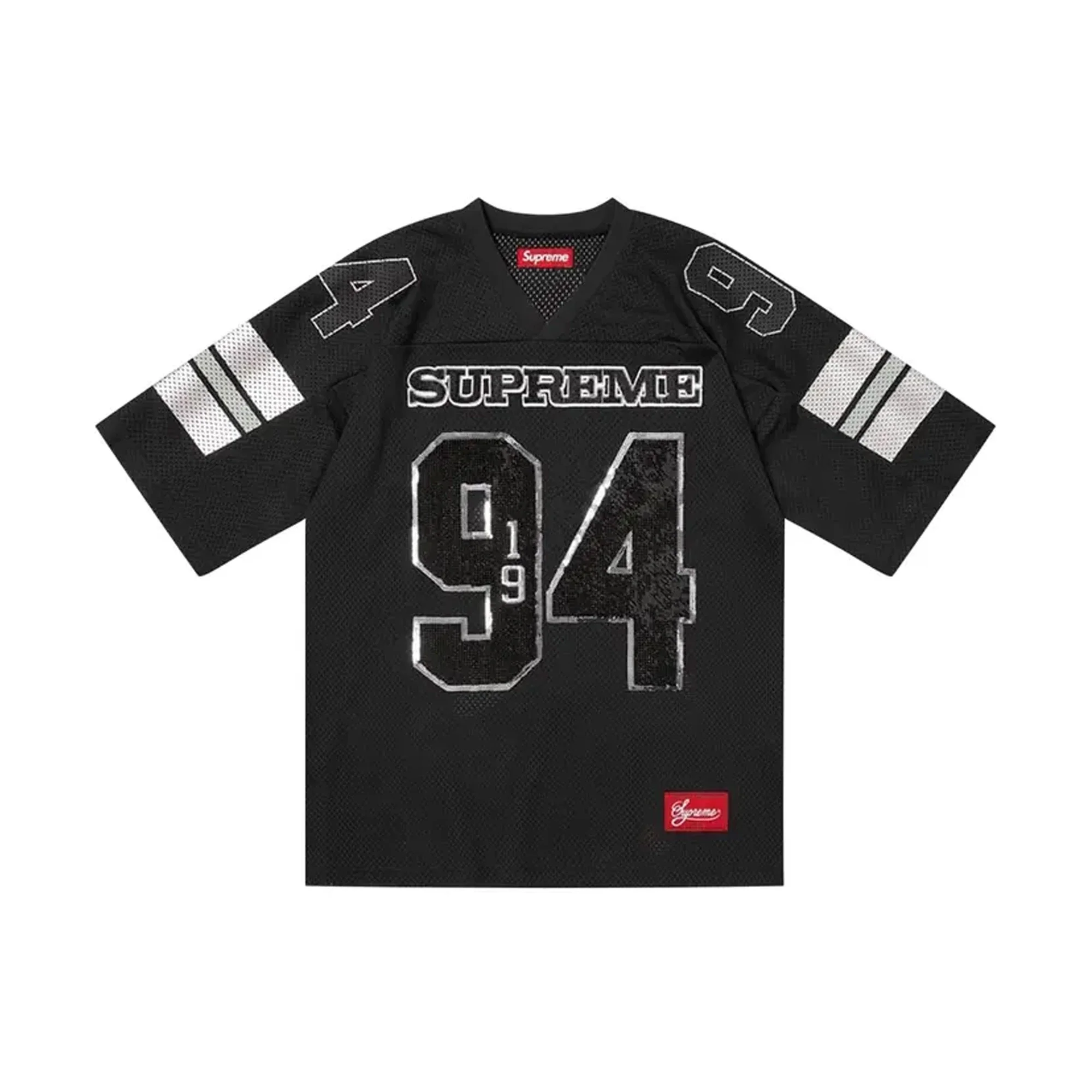 Supreme Sequin Football Jersey 'Black' (2025)