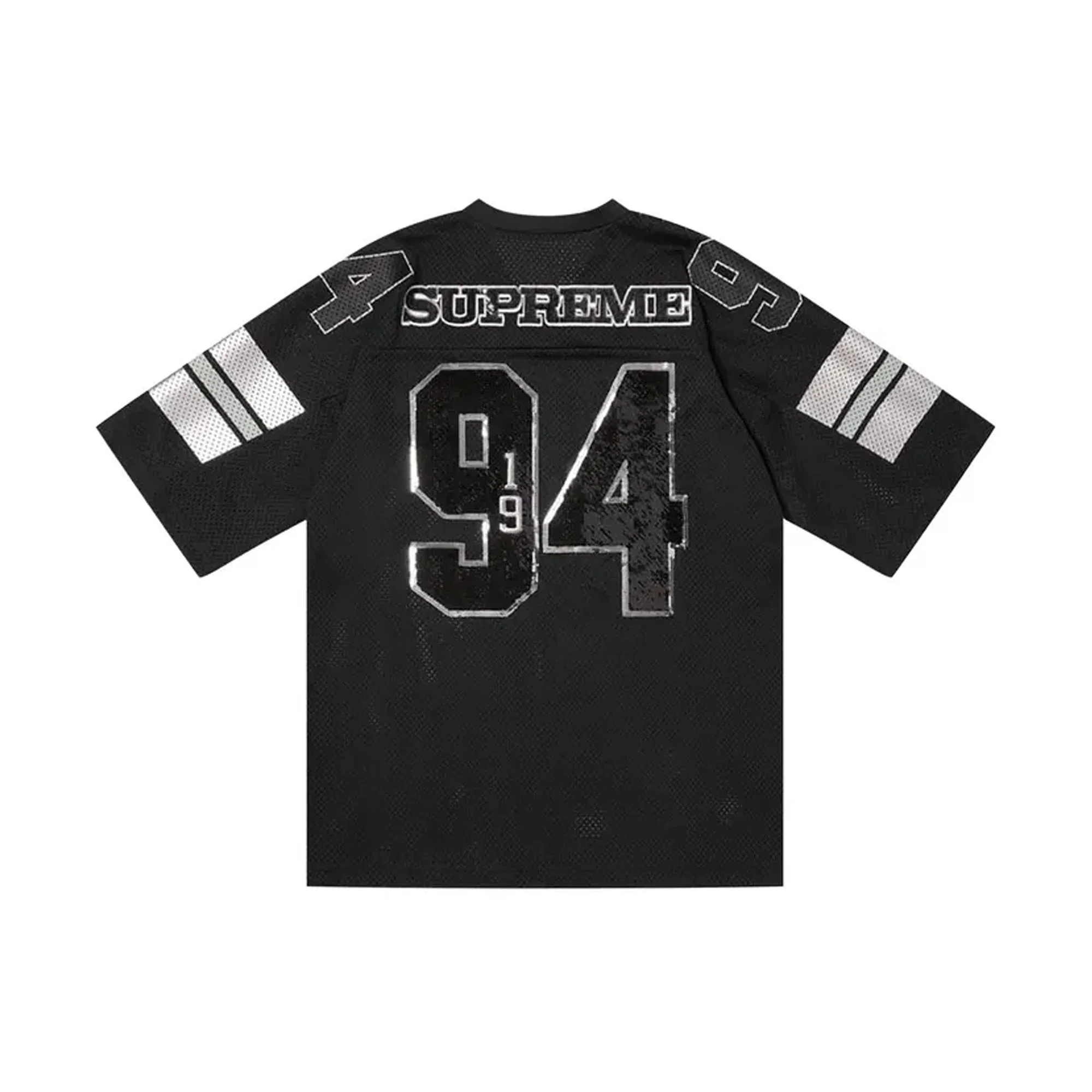 Supreme Sequin Football Jersey 'Black' (2025) - Image 2