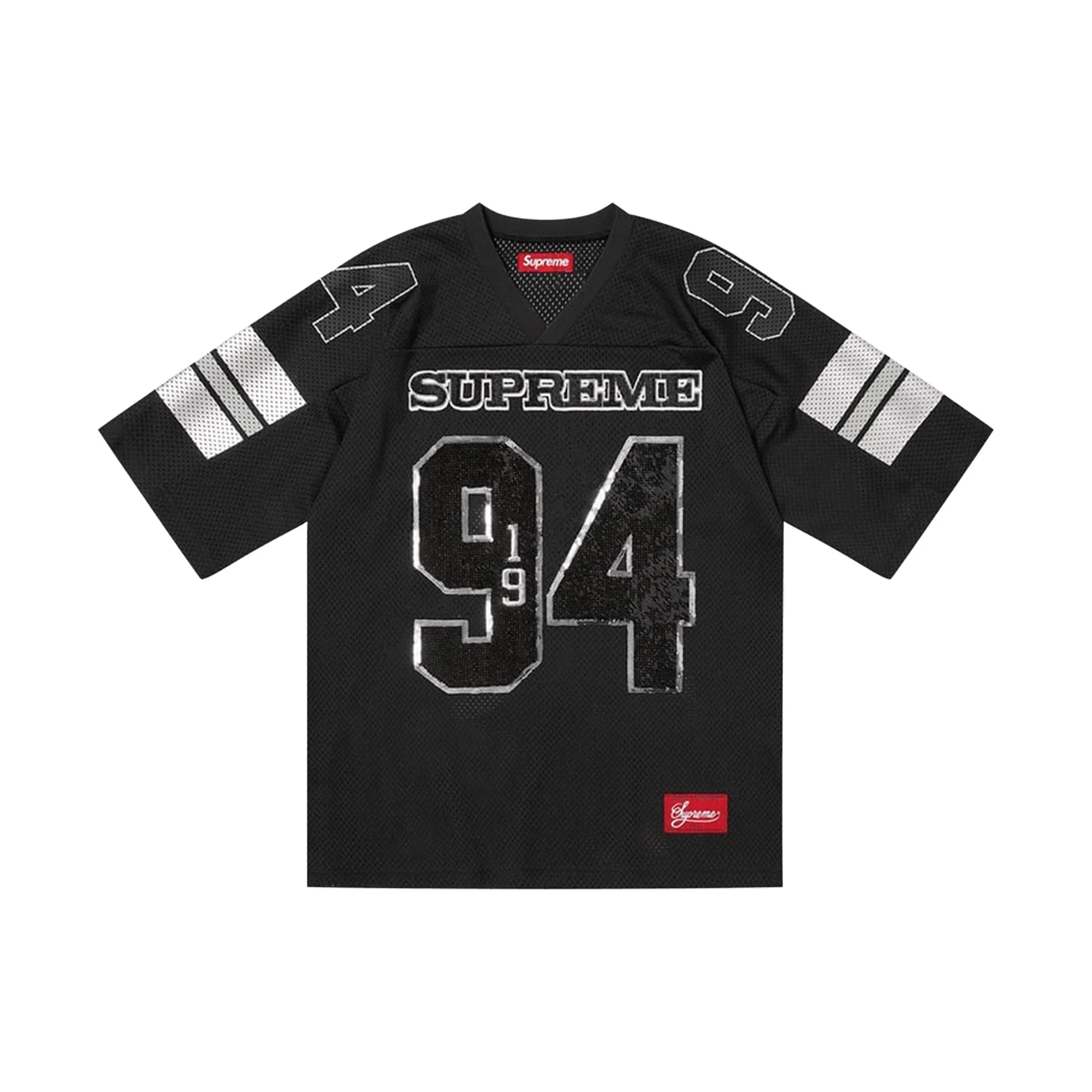 Supreme Sequin Football Jersey 'Black' (2025)