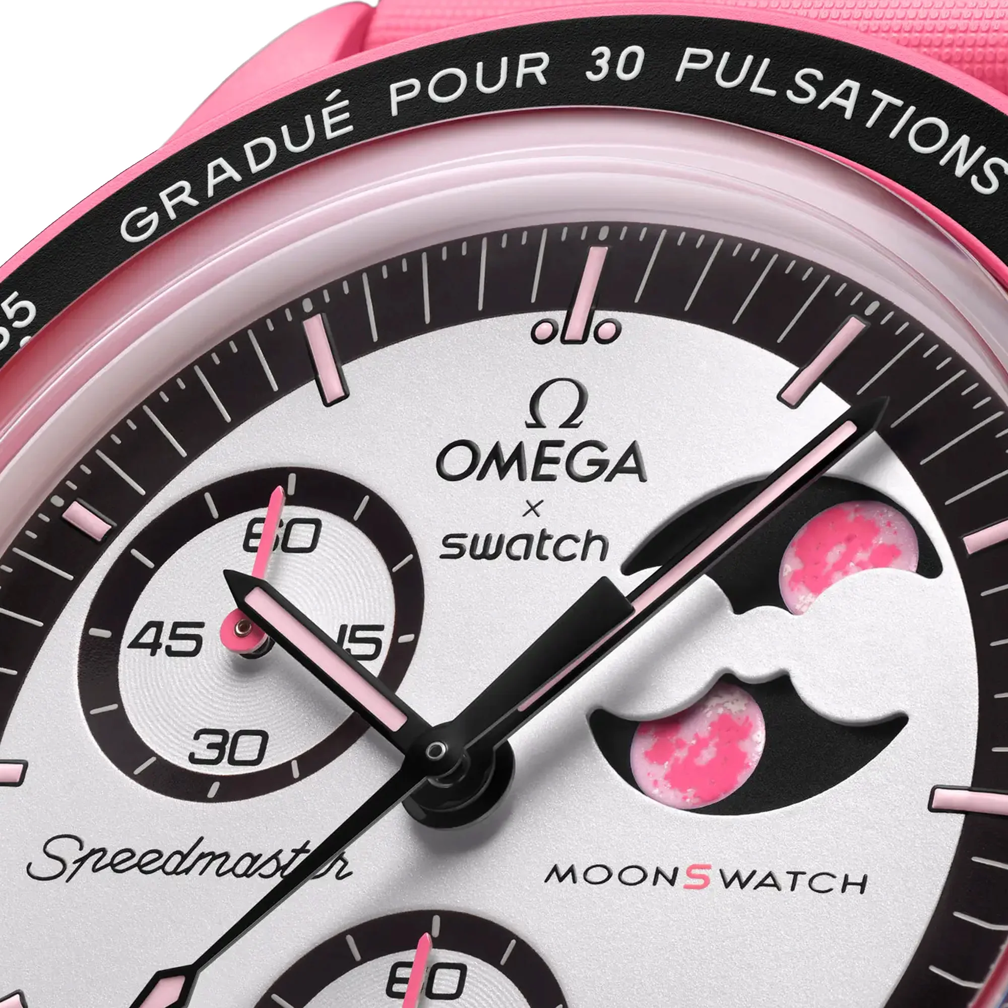 Swatch x Omega Bioceramic Moonswatch 'Mission to the Pink Moon' (2025) - Image 2